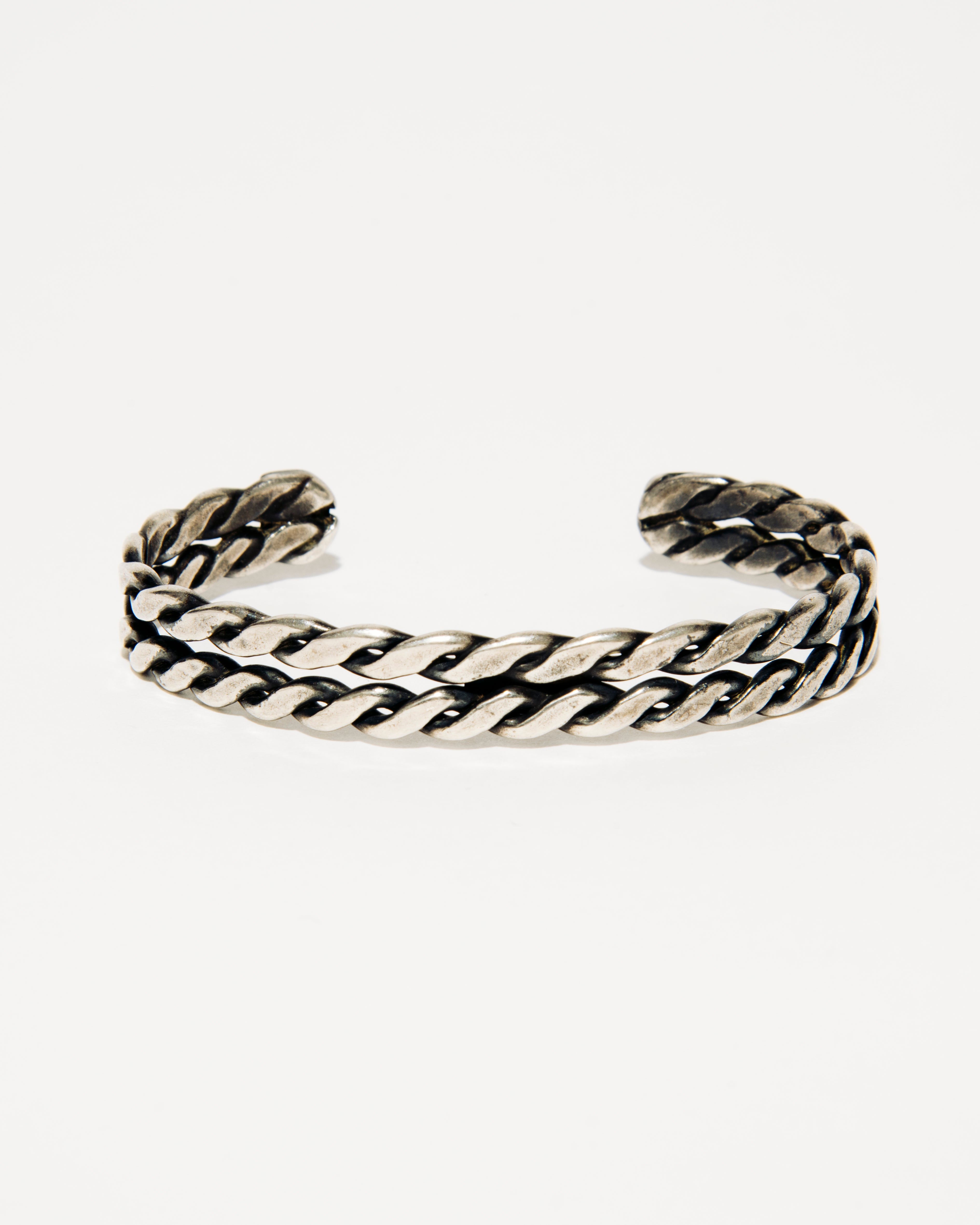 Twisted Sterling Rope Cuff