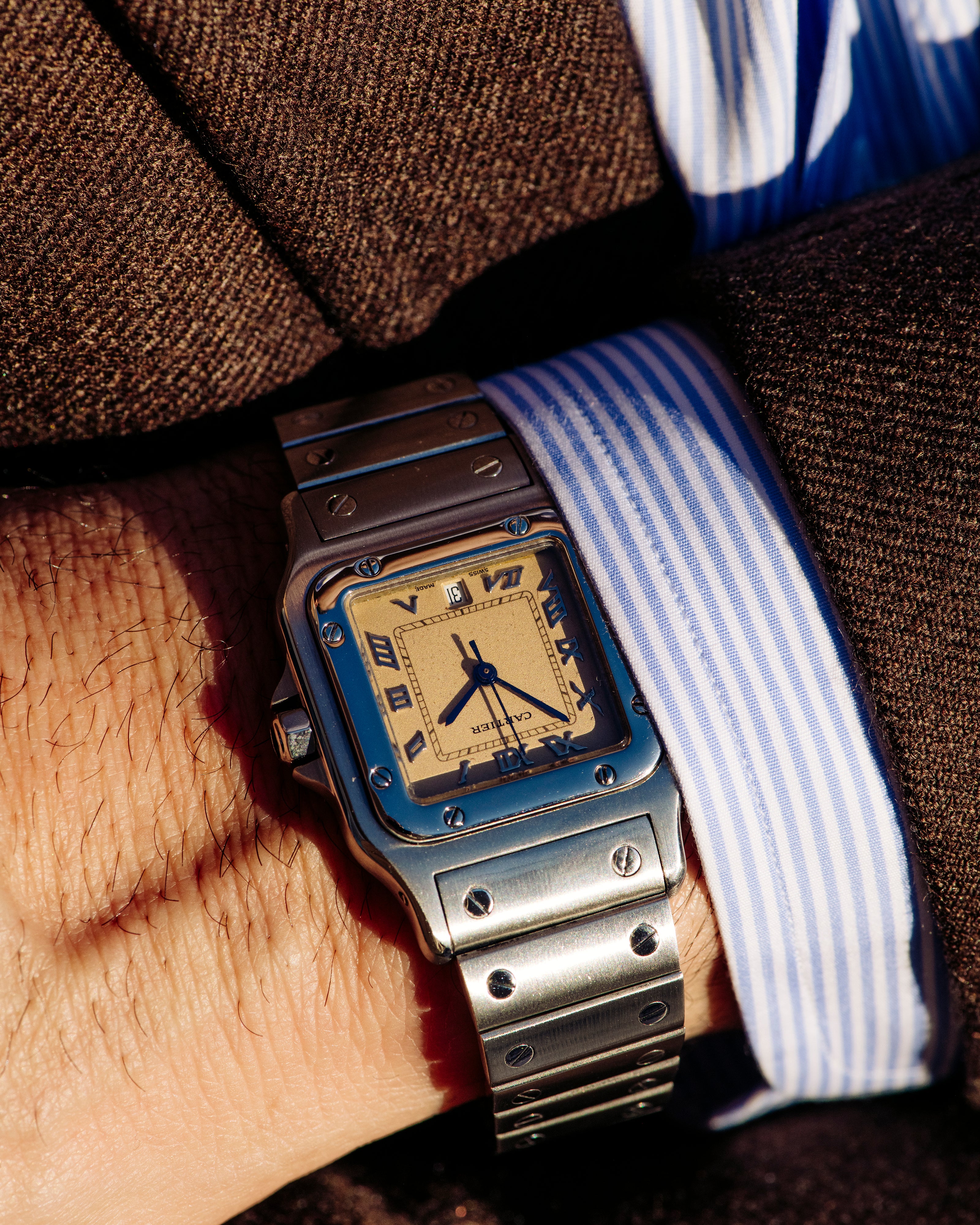 Cartier Santos Galbee on Bracelet