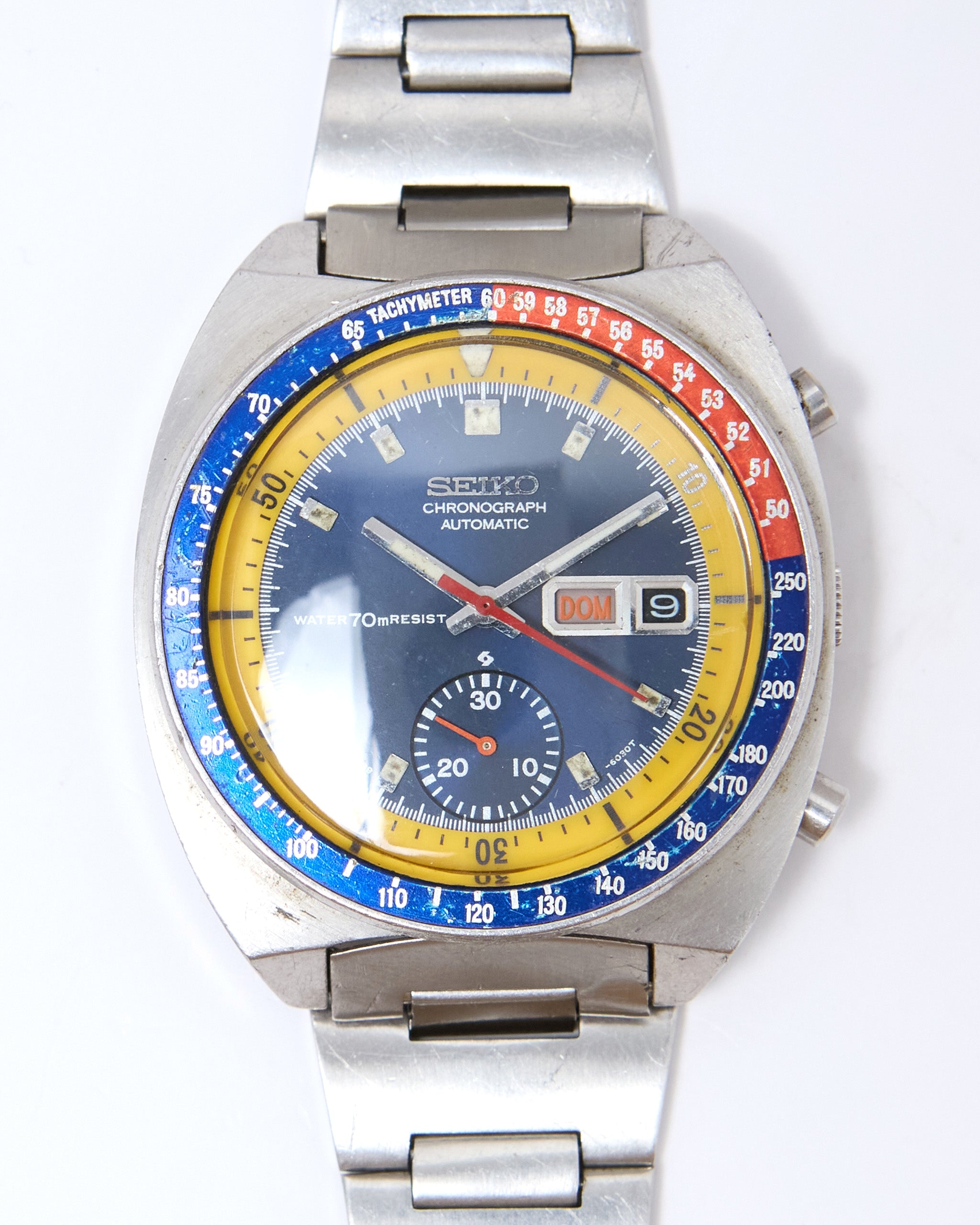 Seiko Pogue Chronograph 6139-6002 Automatic in Steel Case on Steel Bracelet