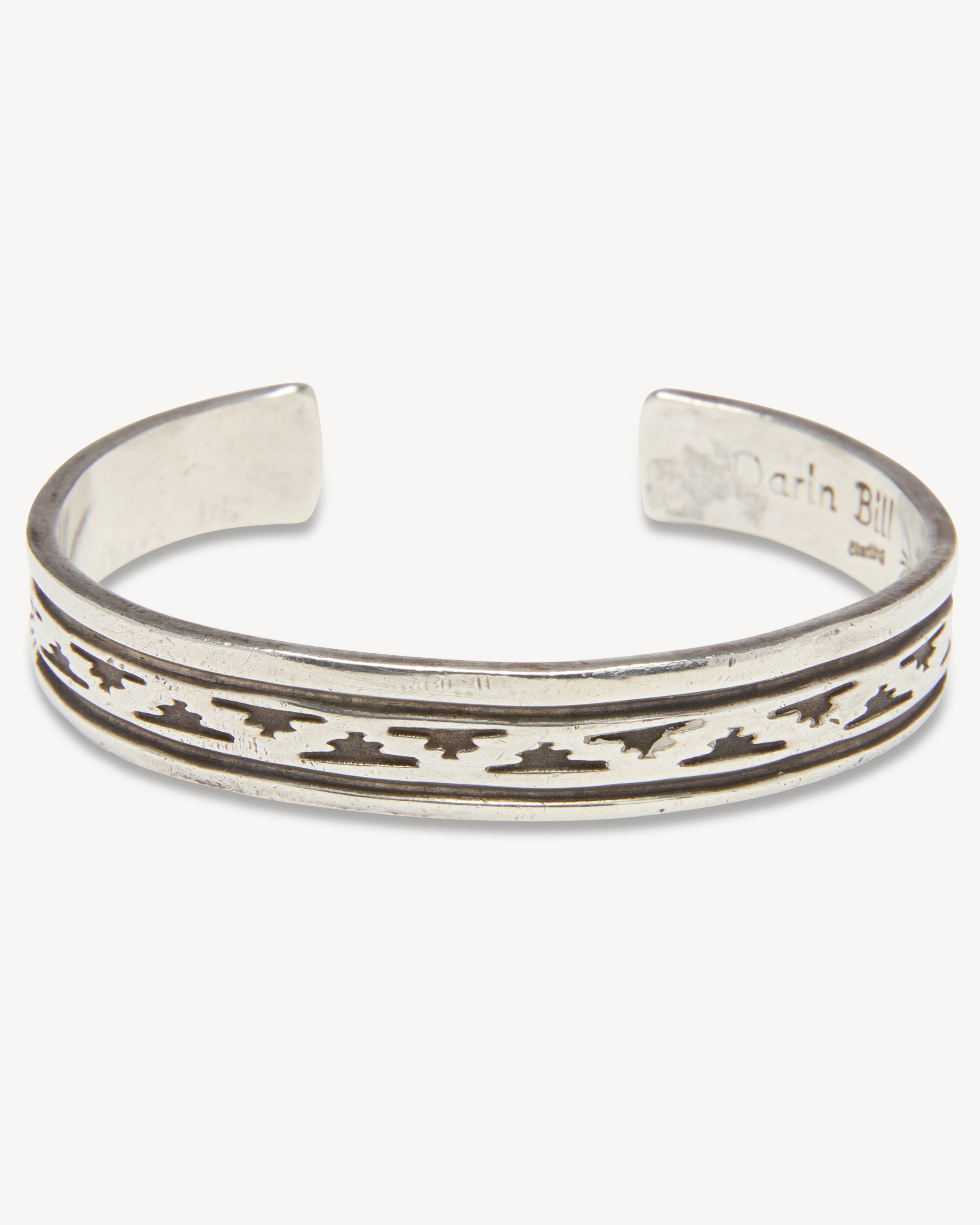 Vintage Sterling Silver Cuff with Thunderbird Motif — Darin Bill