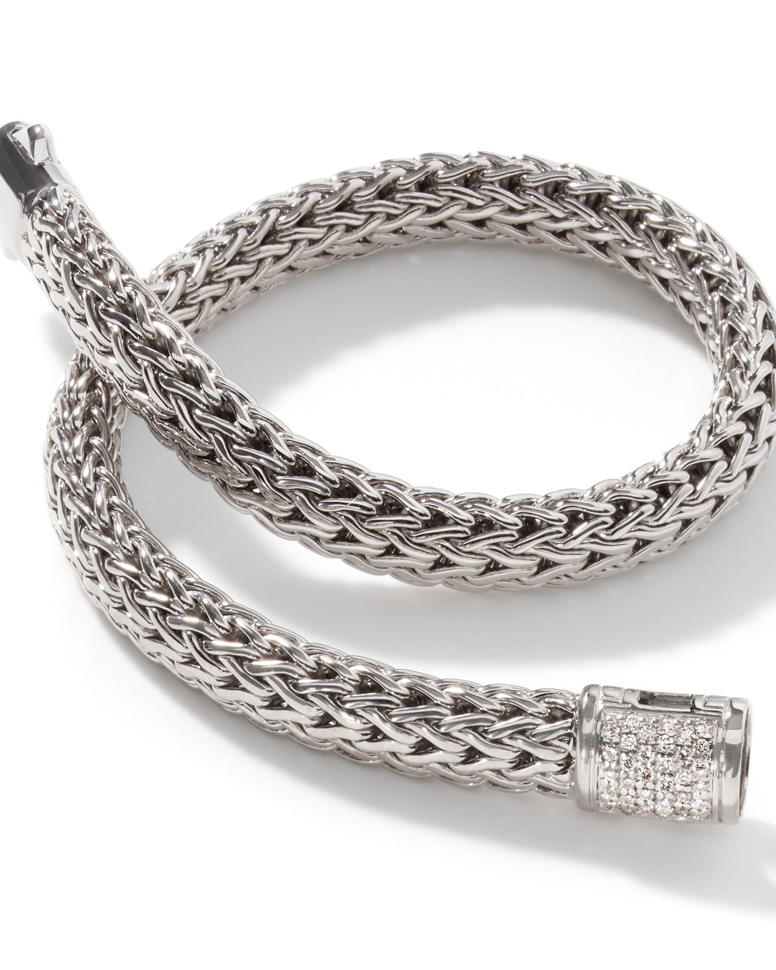 Icon Bracelet, Silver, Diamonds, 6.5MM