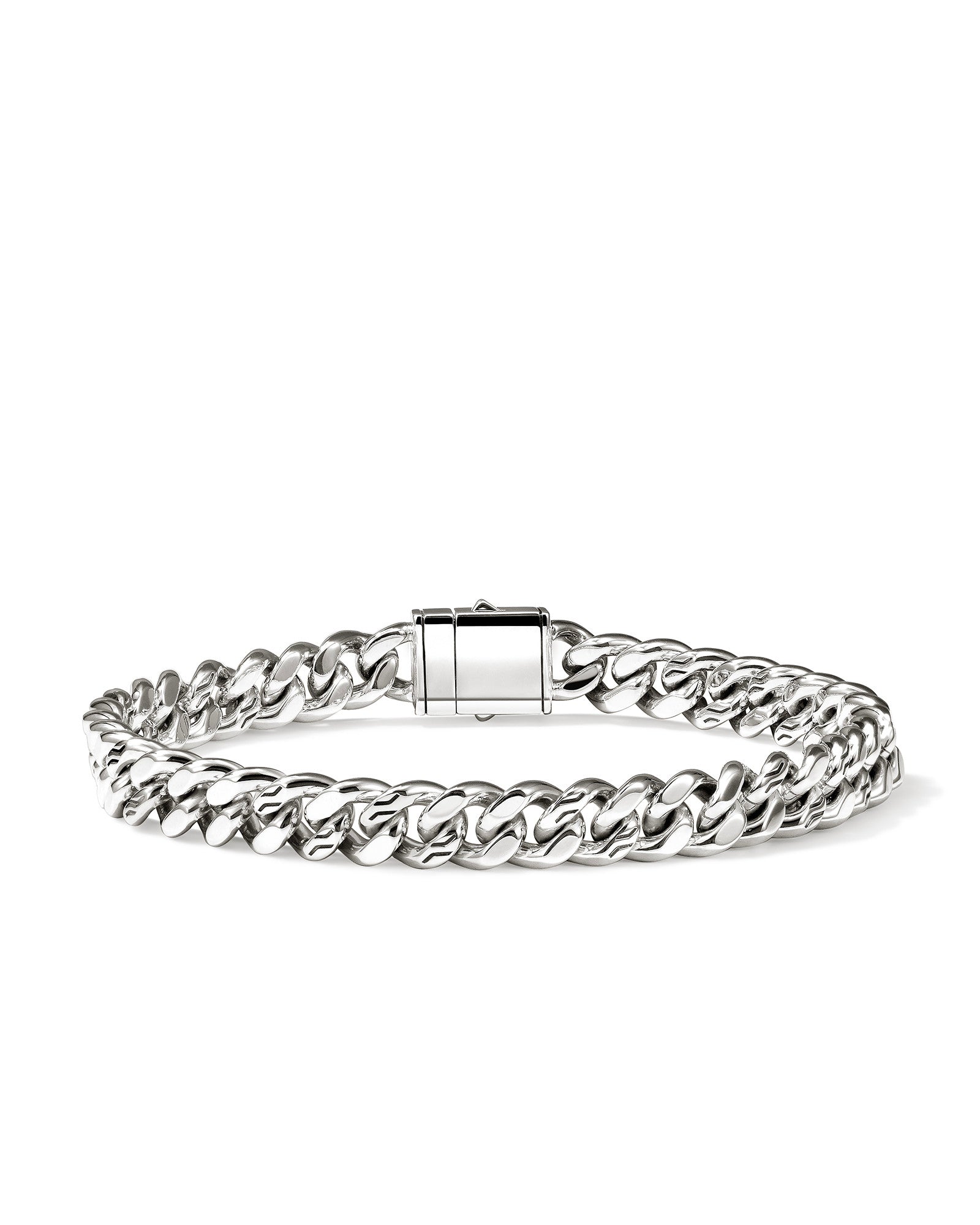 Curb Chain Bracelet, Sterling Silver, 7MM