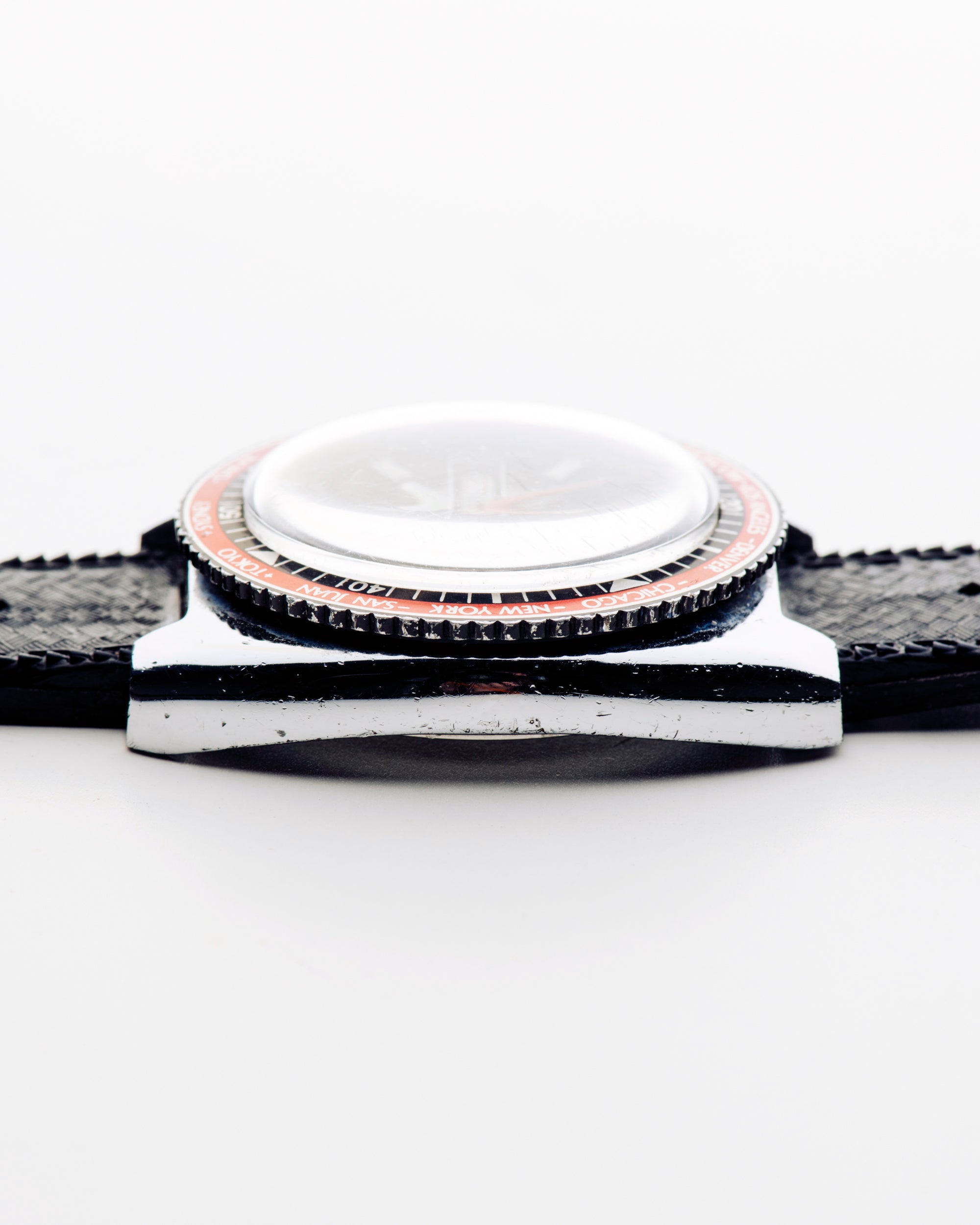 “Day-Date World Time” Automatic on Tropic Strap Trench Watch