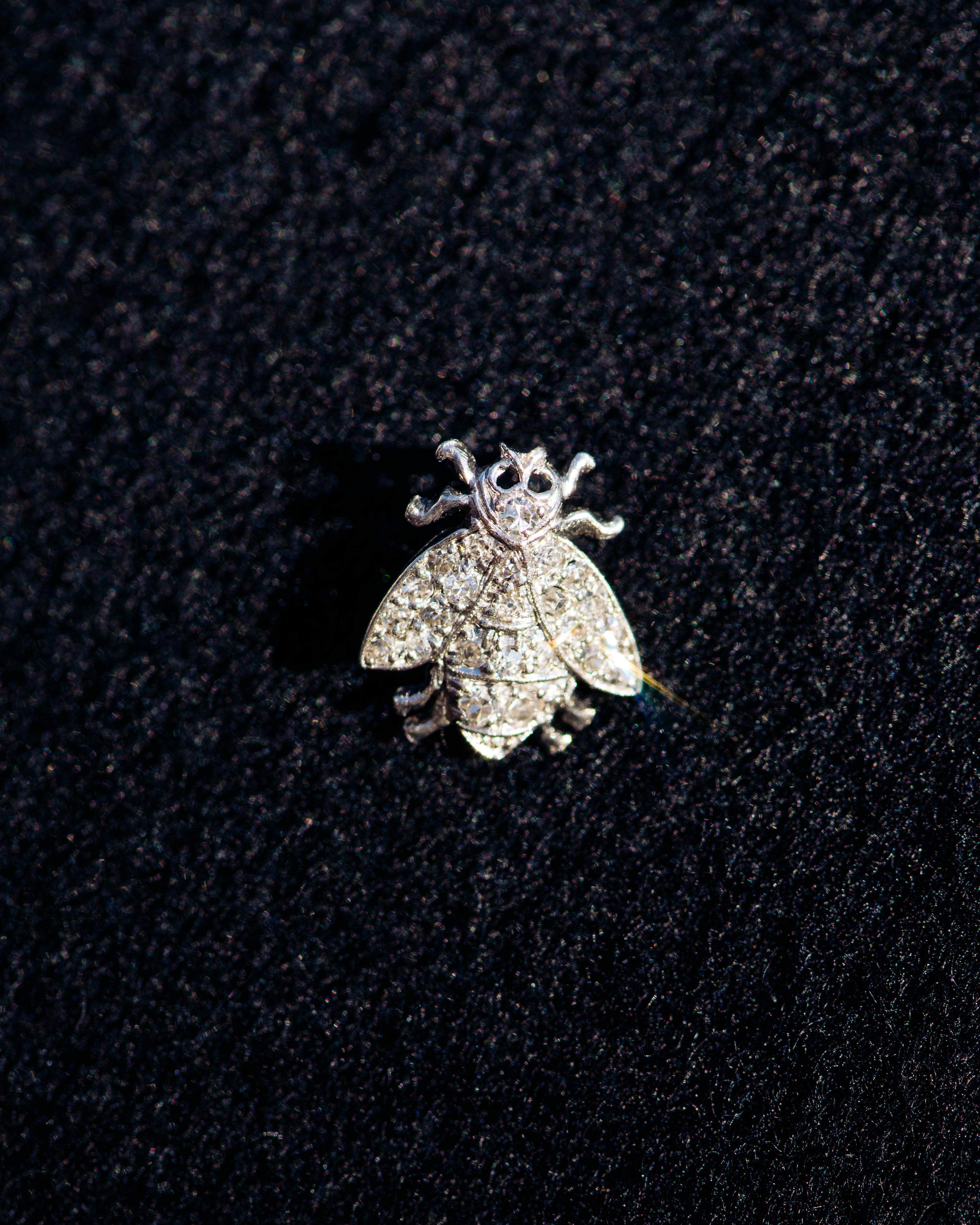 Pavé Diamond Insect Stick Pin