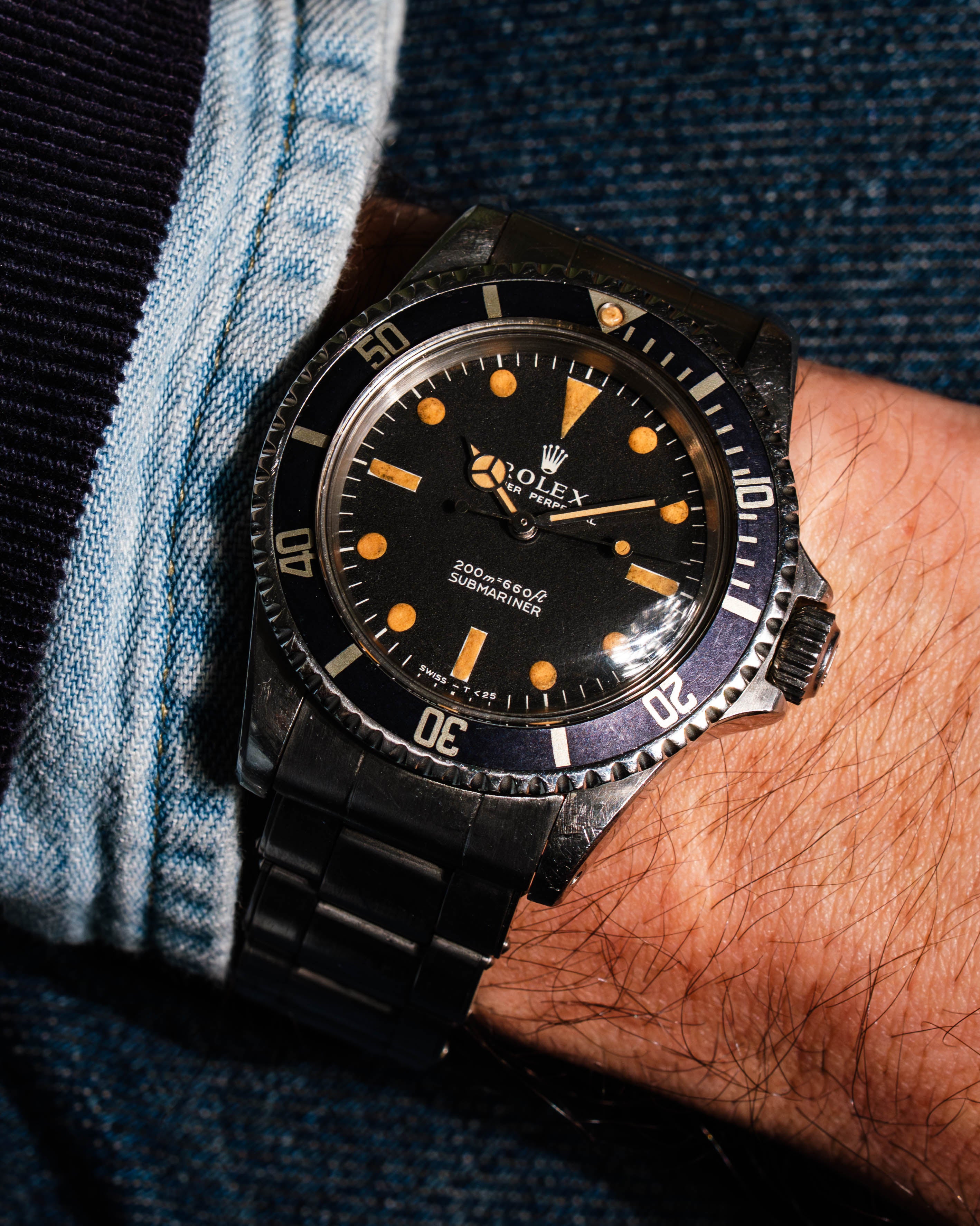 Rolex Submariner 5513 Meter First on Oyster Bracelet in Unpolished Condition