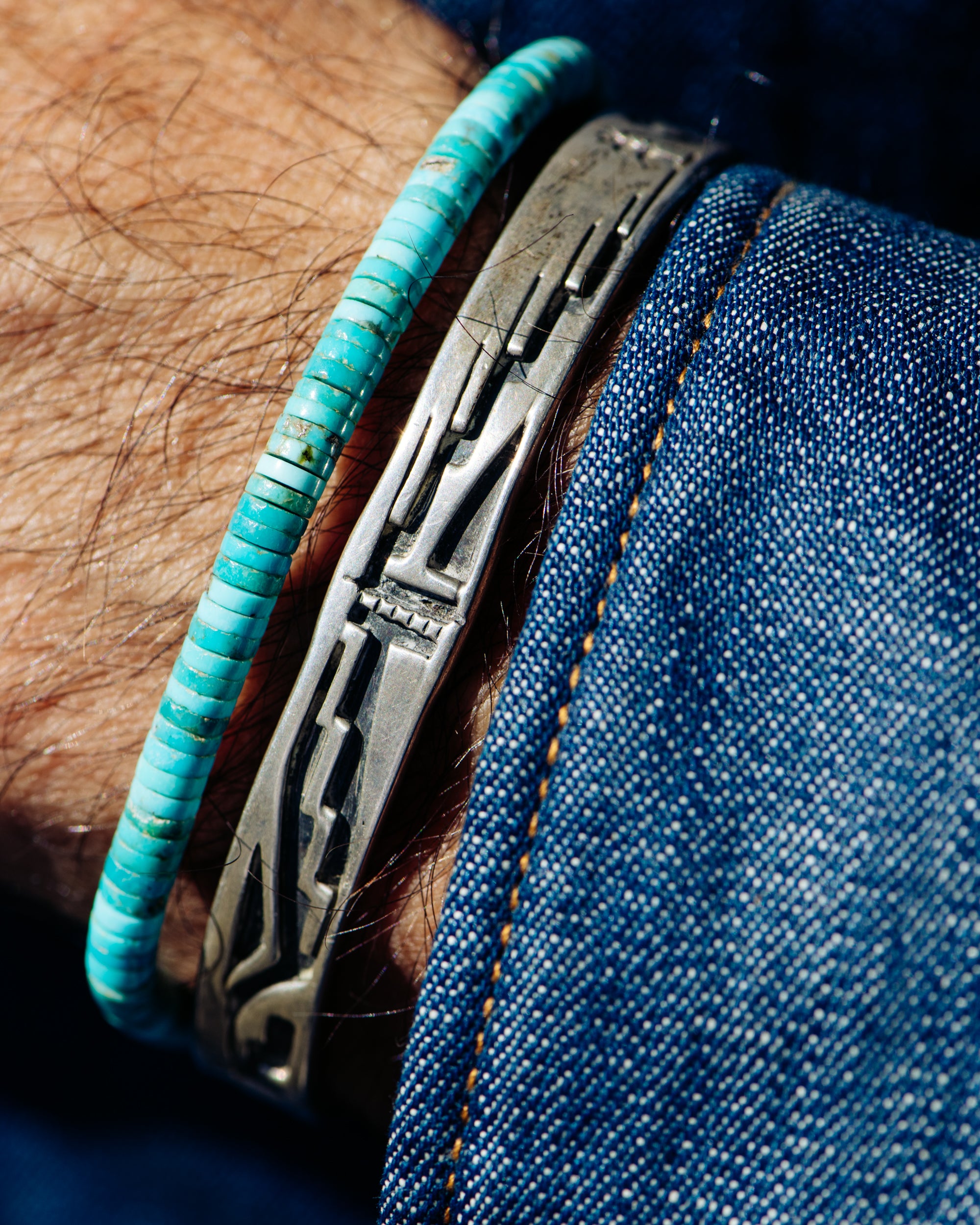 Heishi Bead Bracelet with Turquoise