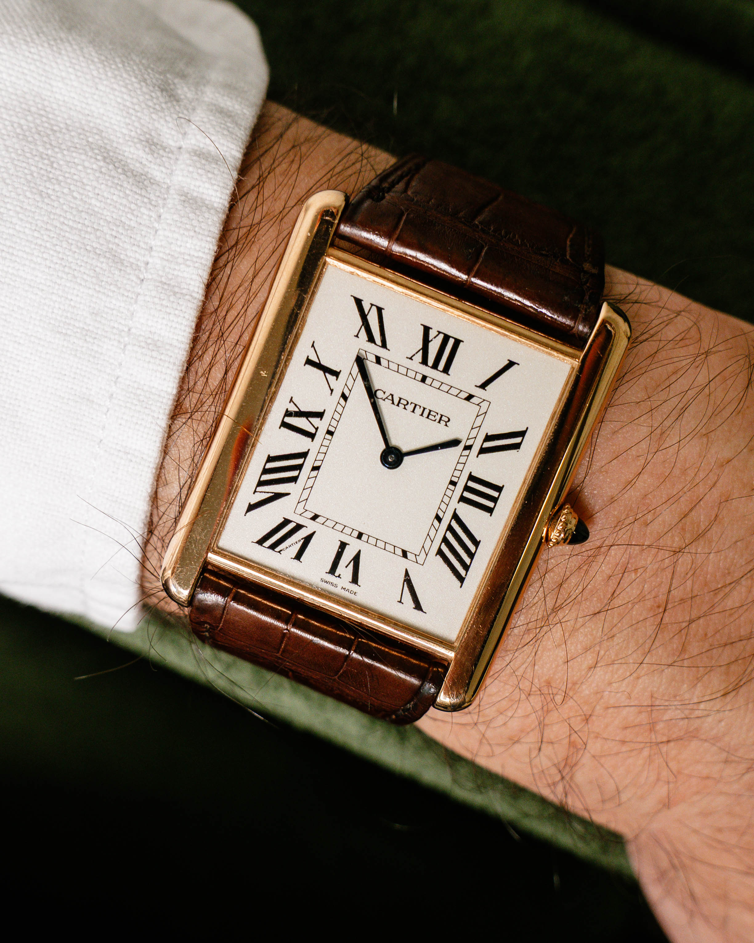 Cartier Tank Louis XL 3820 in 18K Rose Gold with Cartier Leather Strap and Cartier Buckle