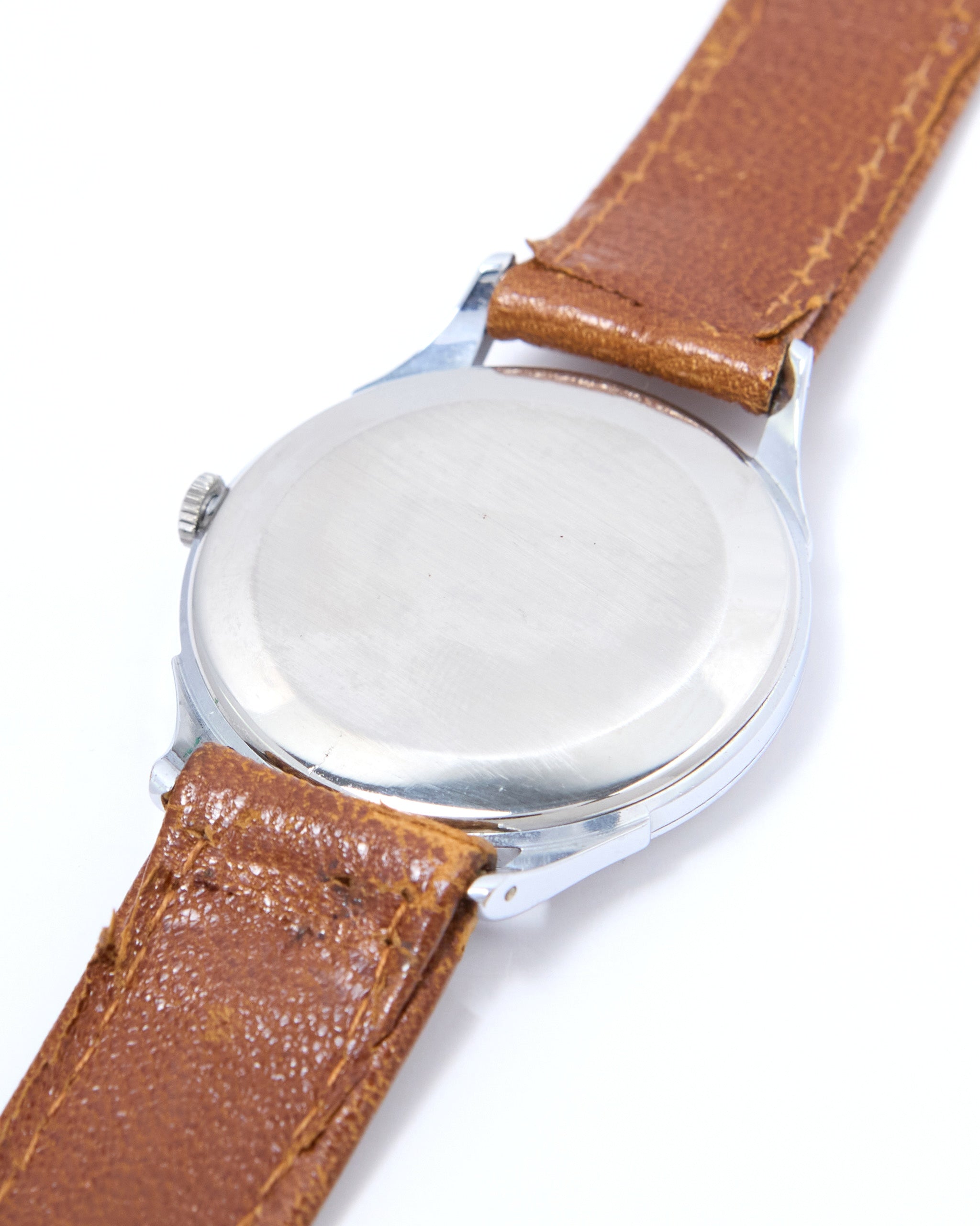 Tissot Antimagnetique 6721-4 Oversized Steel Case on Leather Strap with Original Buckle