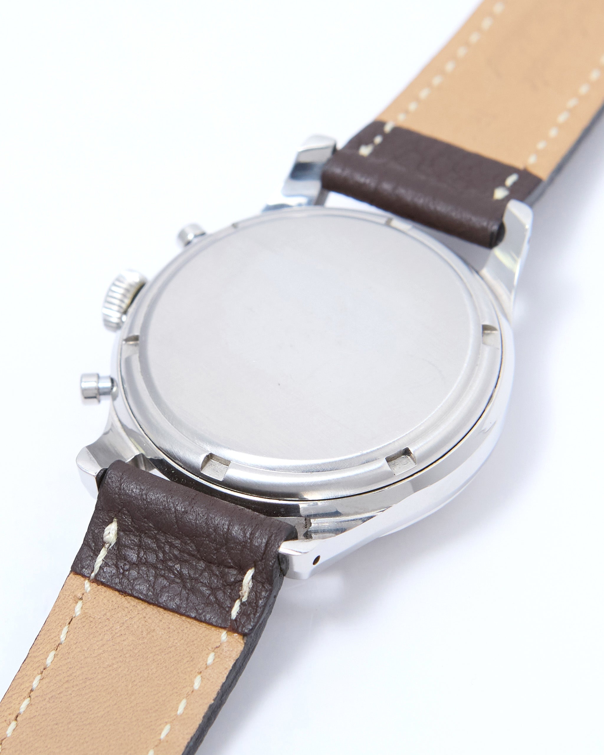 Heuer Pre-Carrera Big Eyes Chronograph with Luminous Hands and Dial on Leather Strap and Buckle