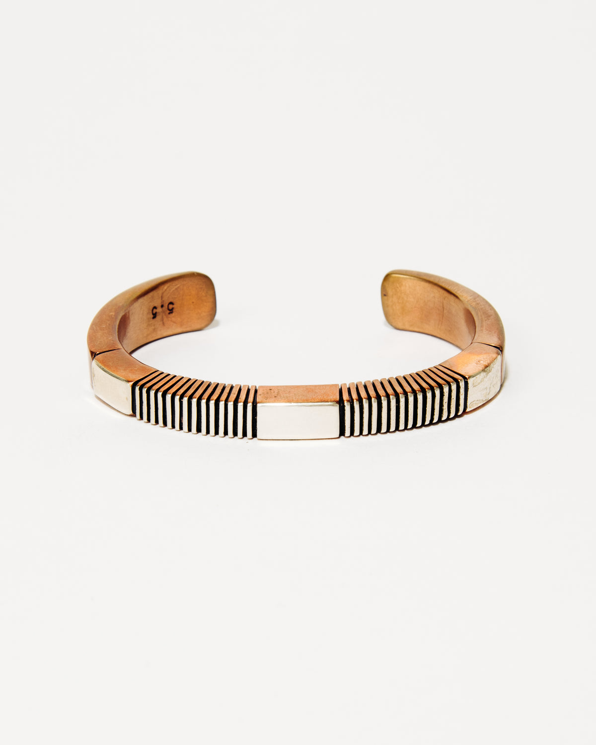Johnathan Nez Navajo Sterling Silver and Copper Cuff