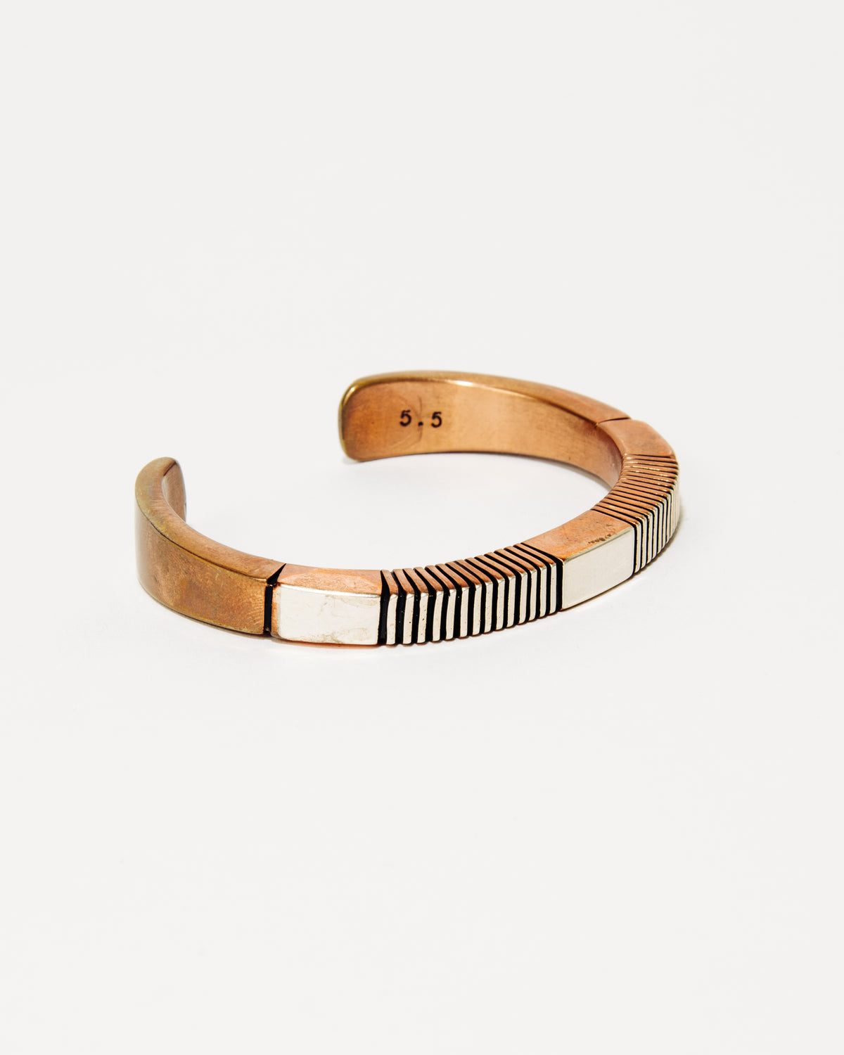 Johnathan Nez Navajo Sterling Silver and Copper Cuff