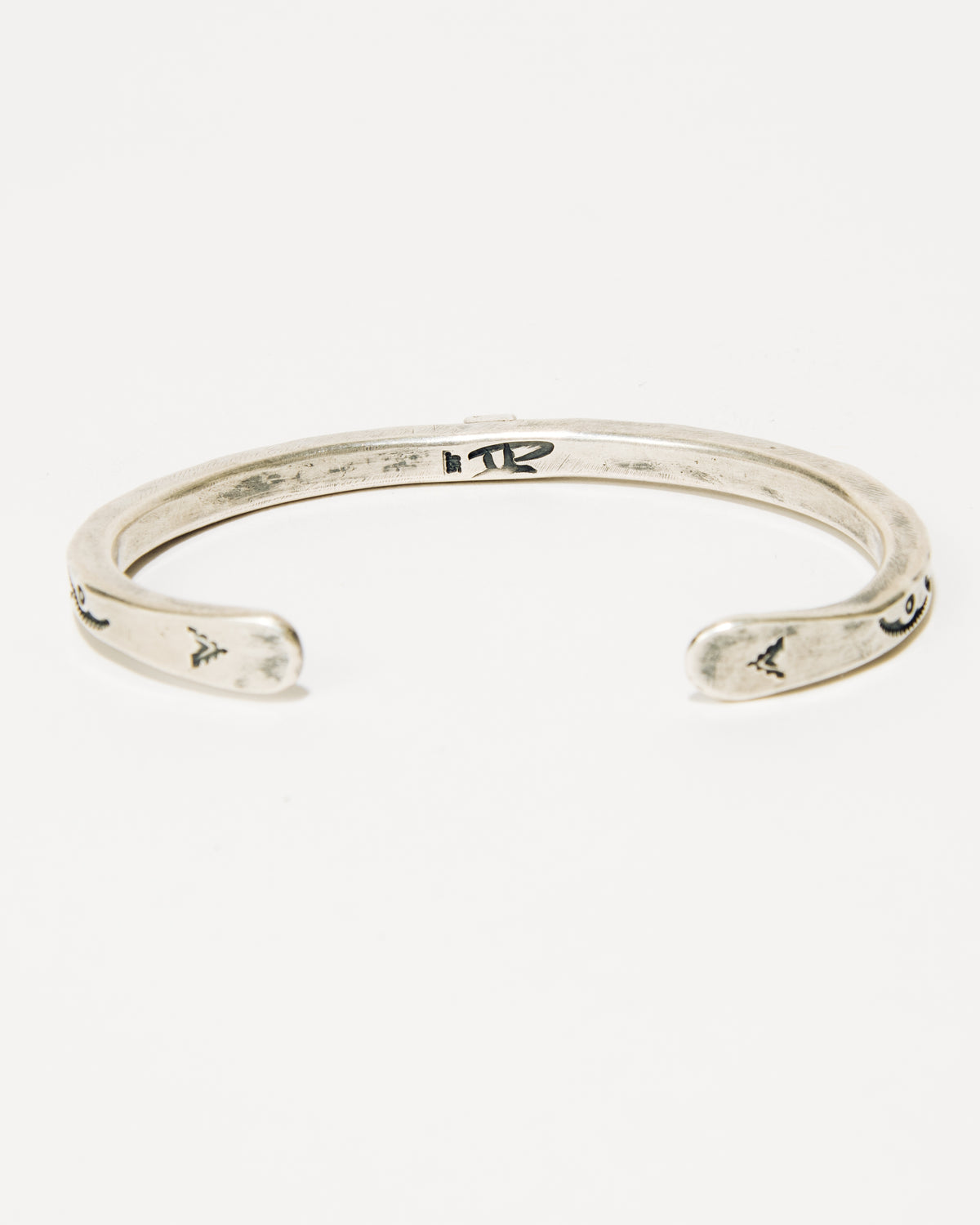 Isaac Peterson Sterling Silver Stacker Bracelet with Lone Mountain Turquoise