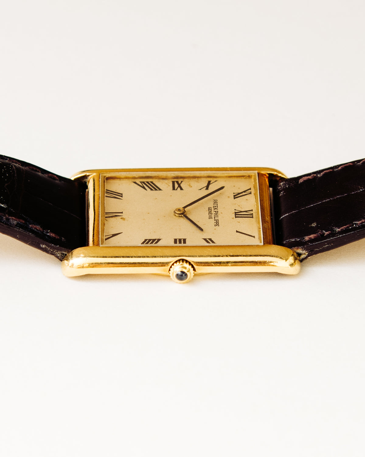 Patek Philippe Rectangular "Tank" Dress Watch, 18k Yellow Gold, c. 1960s