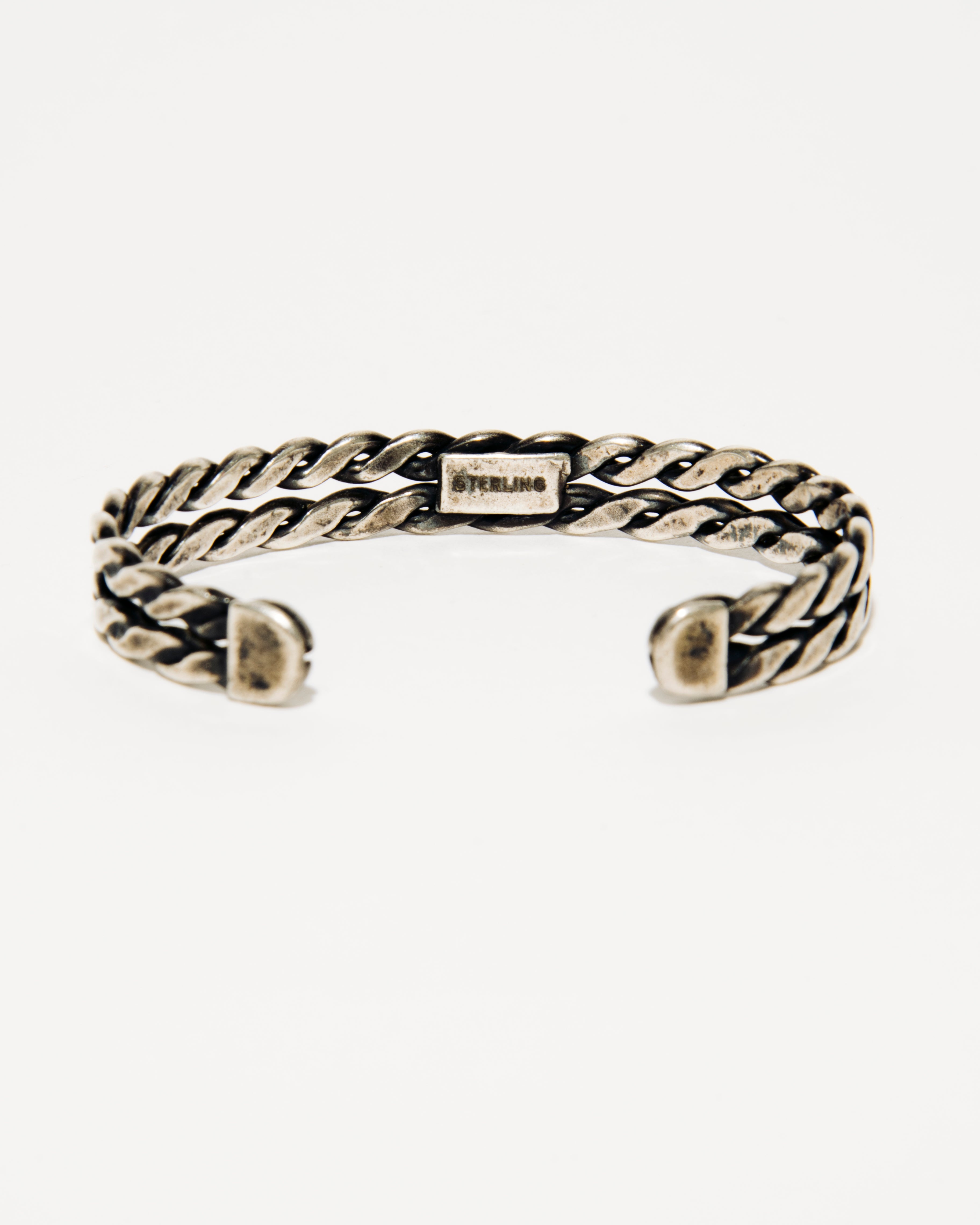 Twisted Sterling Rope Cuff