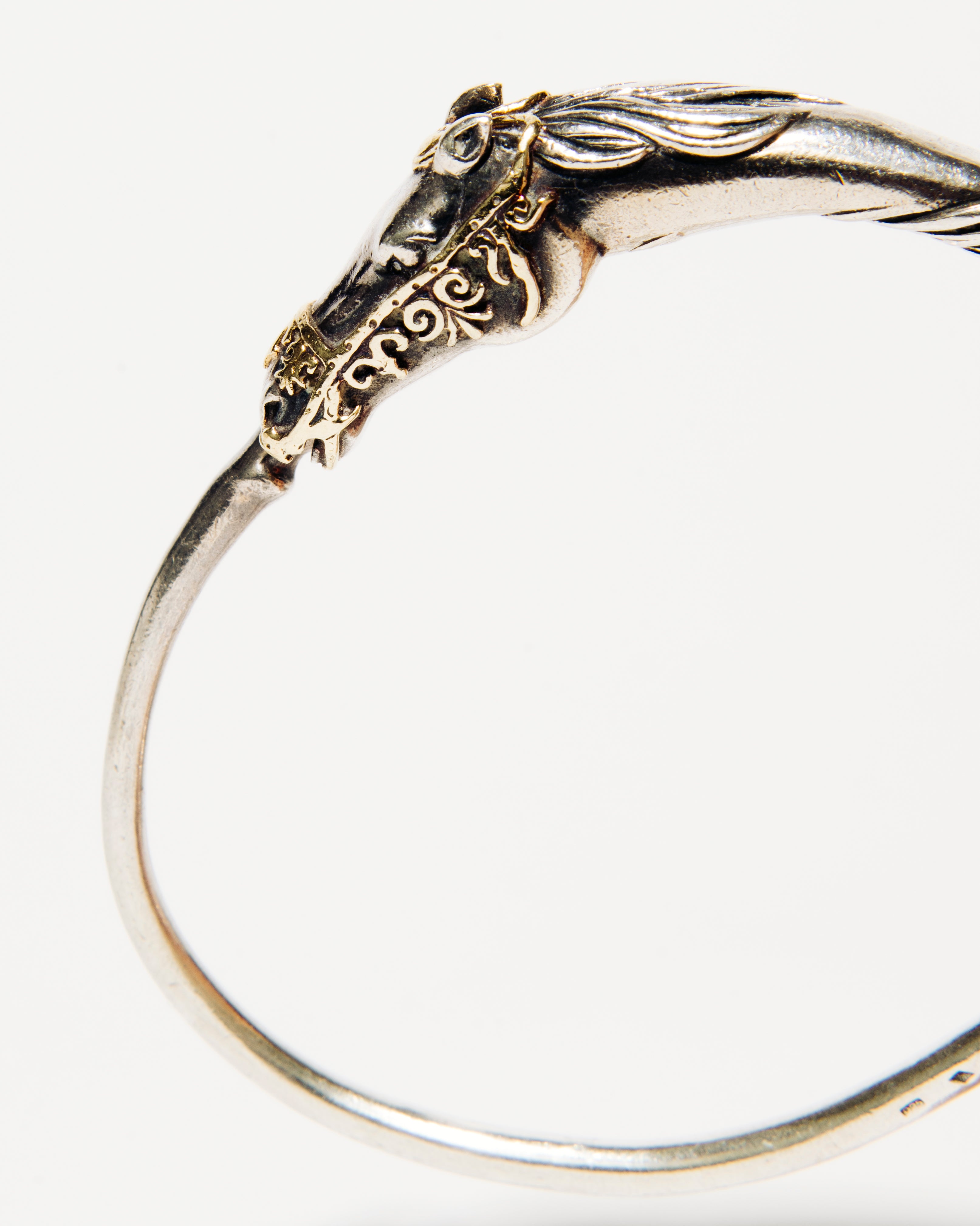 Equestrian Horsehead Bangle