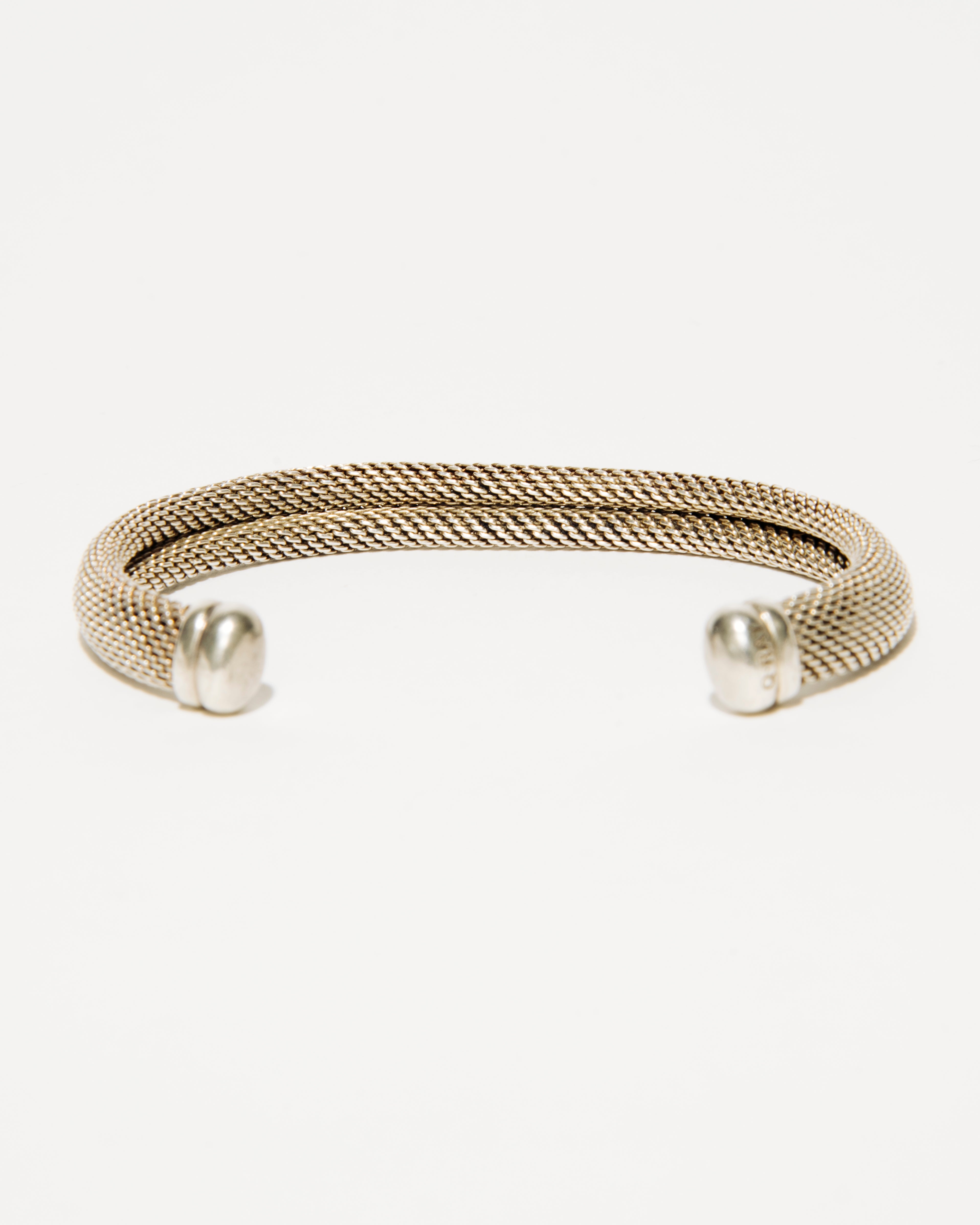 Sterling Silver Woven Mesh Cuff