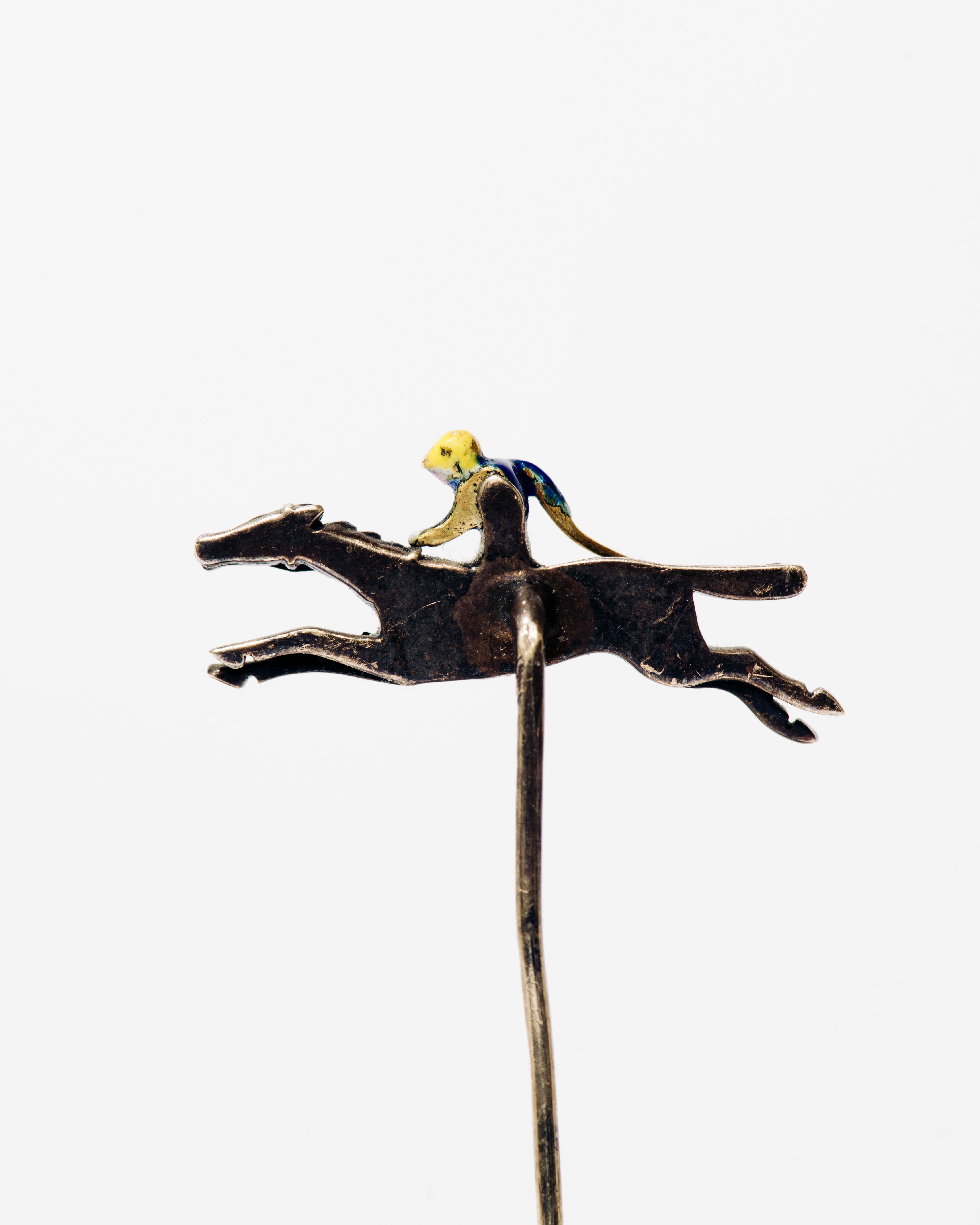 Diamond Horse & Jockey Stick Pin