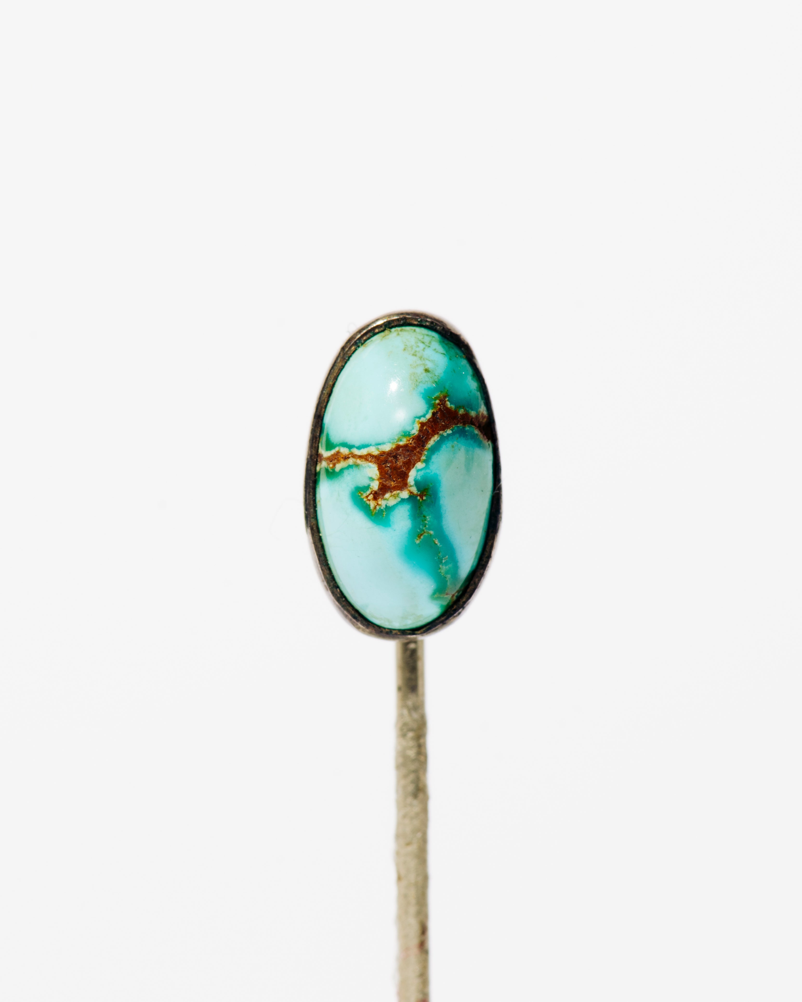 Oval Turquoise Cabochon Stick Pin