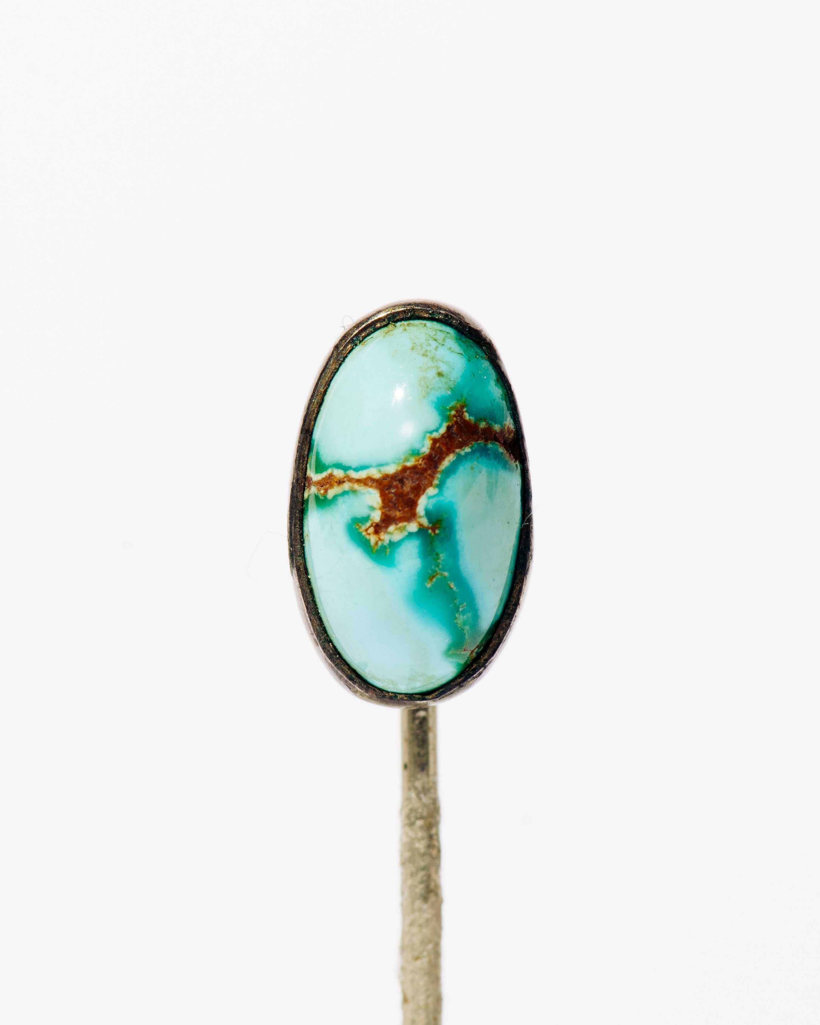 Oval Turquoise Cabochon Stick Pin