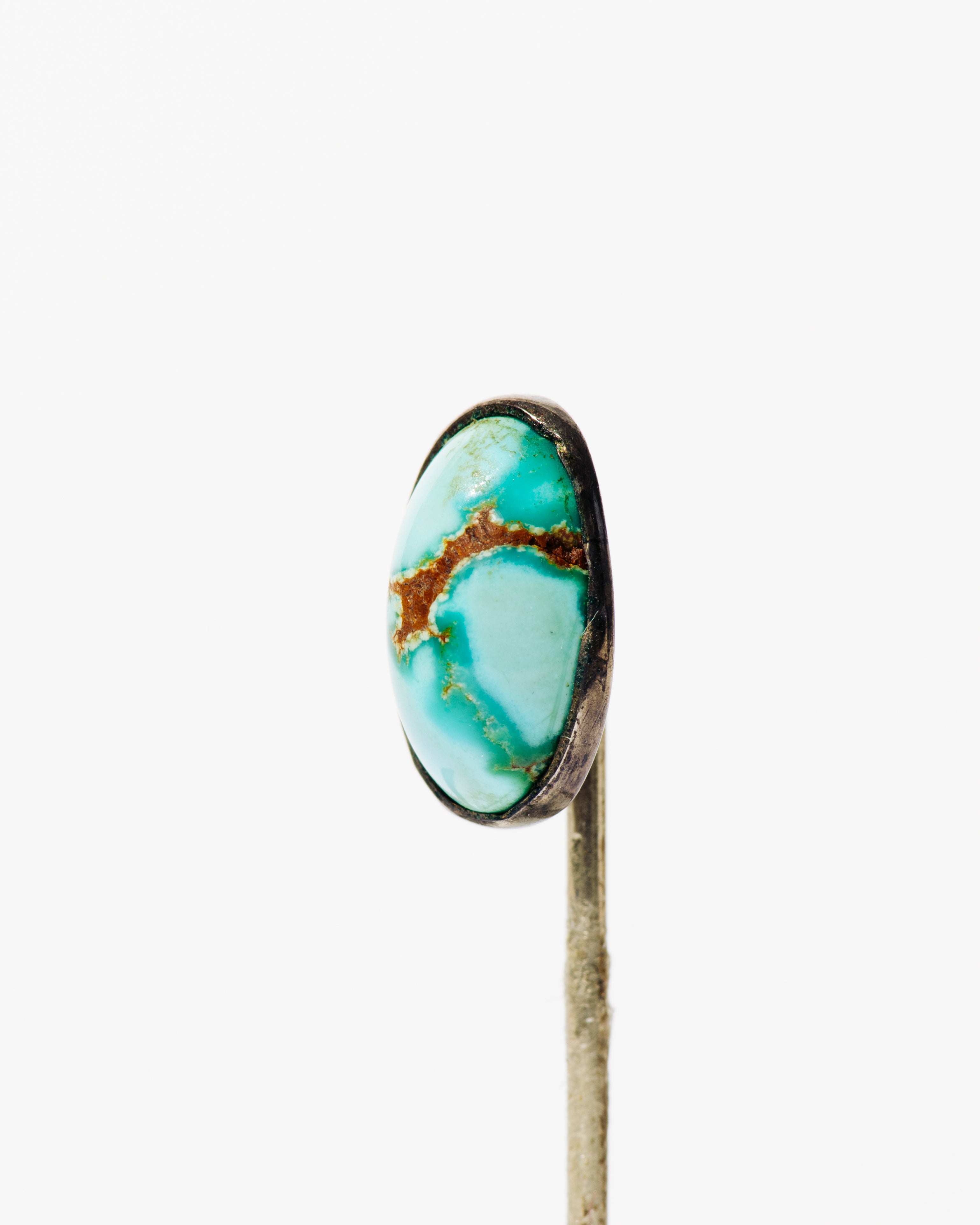 Oval Turquoise Cabochon Stick Pin