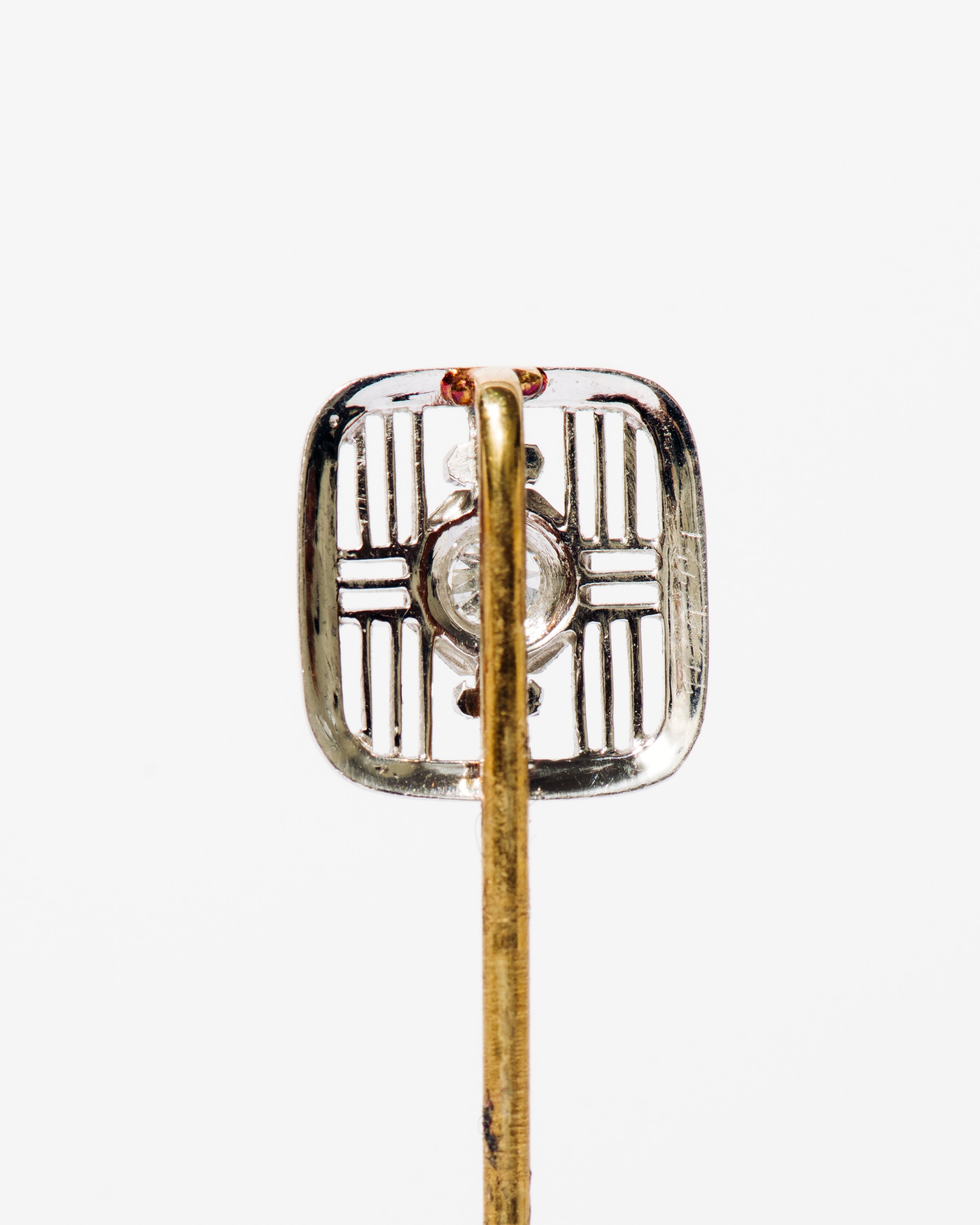 Art Deco Diamond Filigree Stick Pin