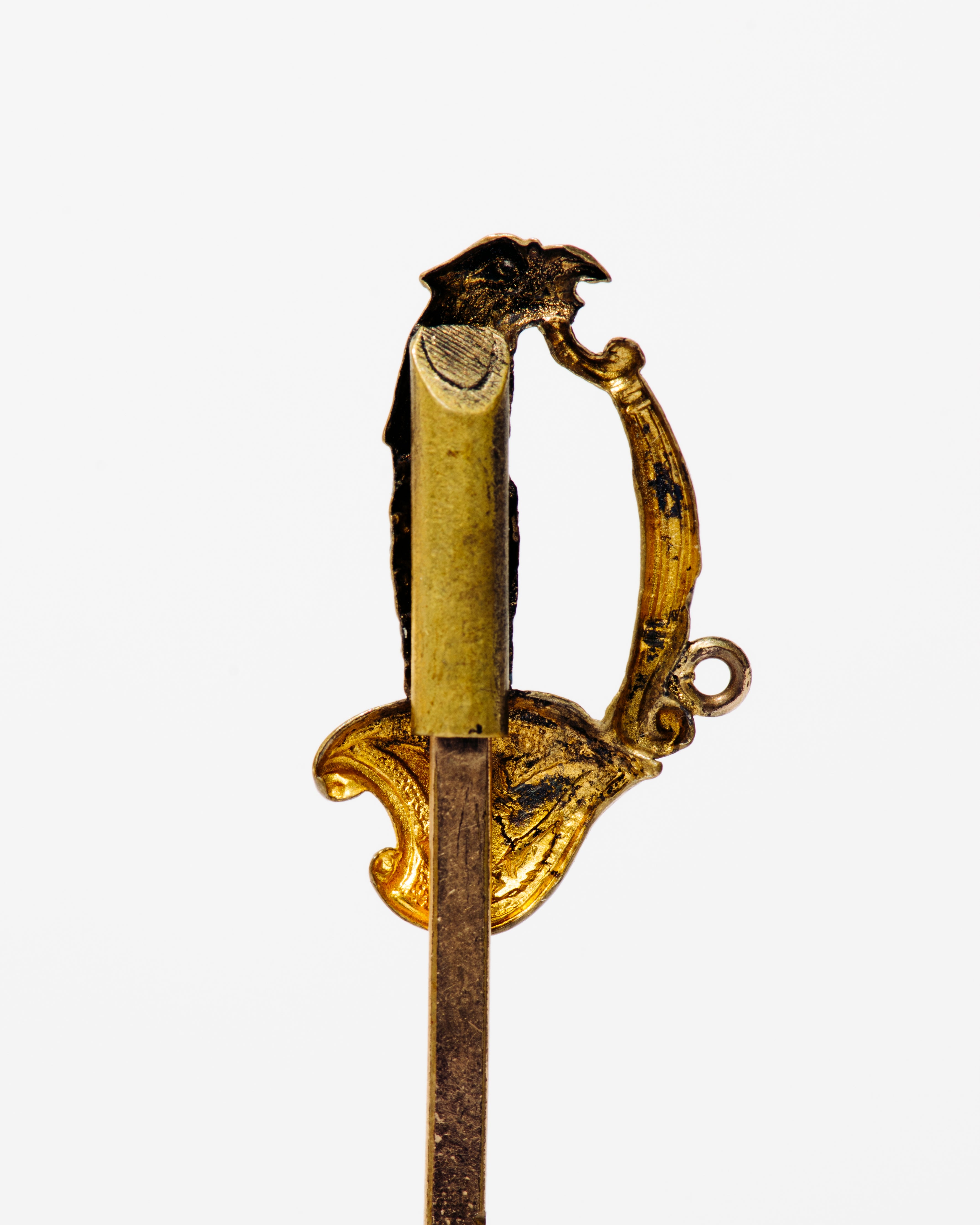 Eagle Motif and Enamel Sword Stick Pin