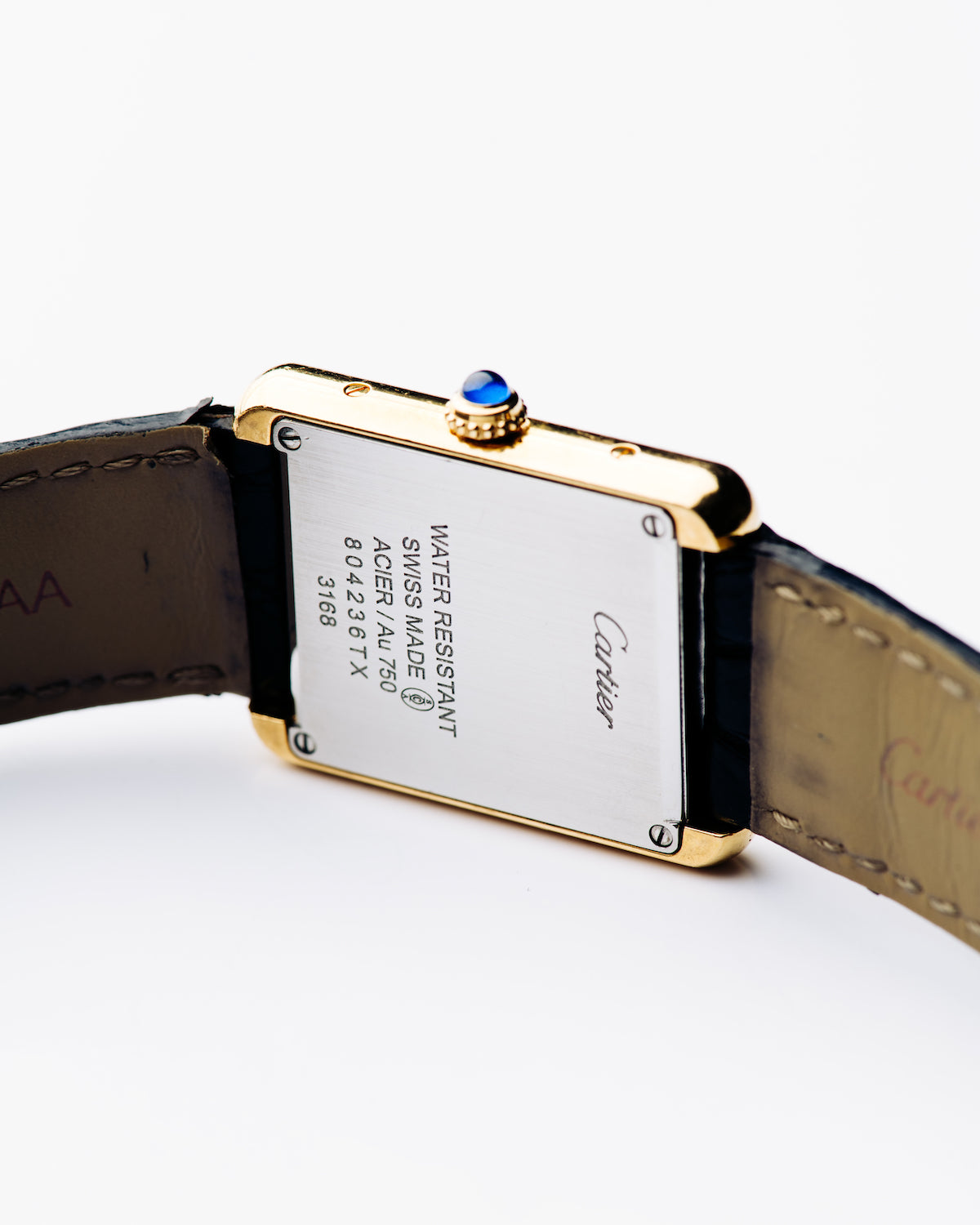 Cartier Tank Louis in 18K Gold with Steel Back