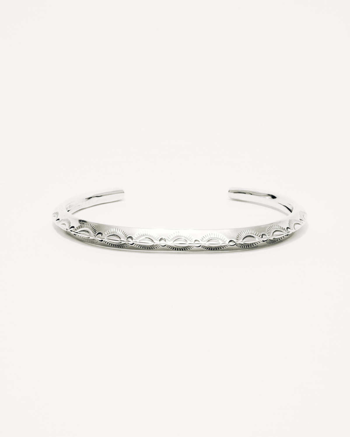 Larry Smith Thin Triangle Tapered End Leaf Silver Cuff