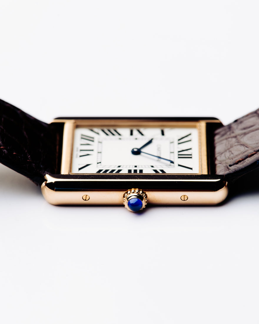 Cartier Tank Louis in 18K Gold with Steel Back