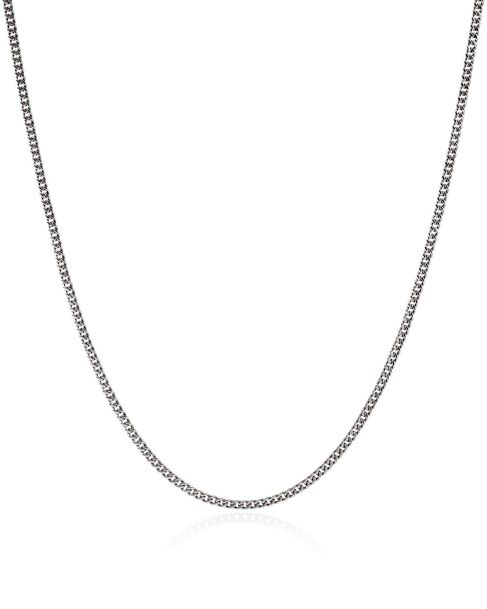 Curb Chain Necklace, Sterling Silver, 2.1MM