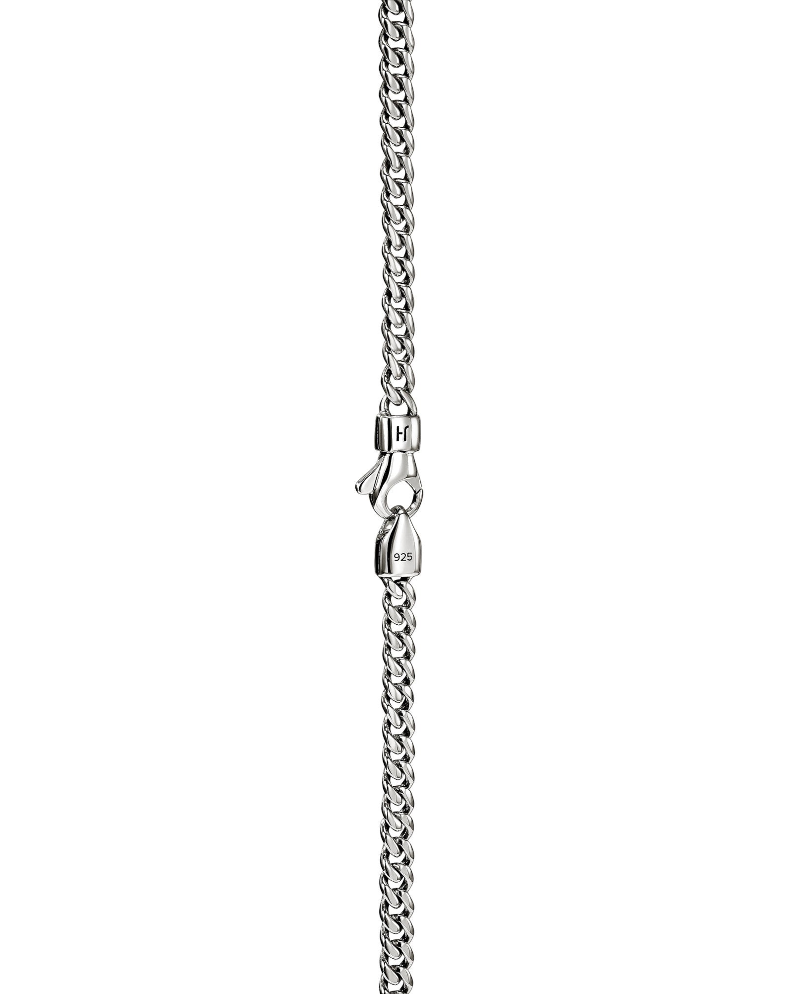 Curb Chain Necklace, Sterling Silver, 3.9MM