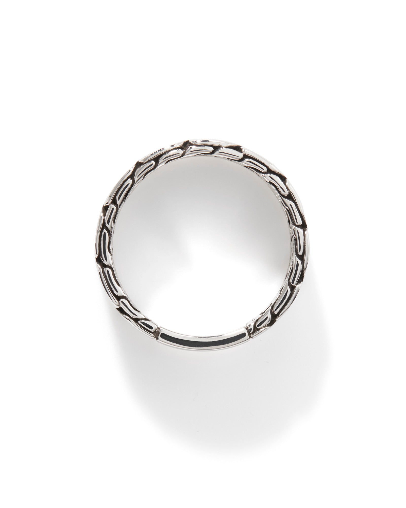 Carved Chain Band Ring, Sterling Silver