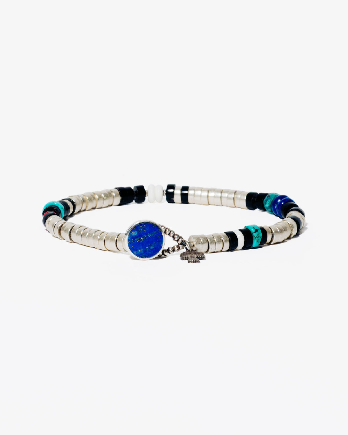 Atalaya Heishi Bead Bracelet Turquoise Lapis Handmade NM