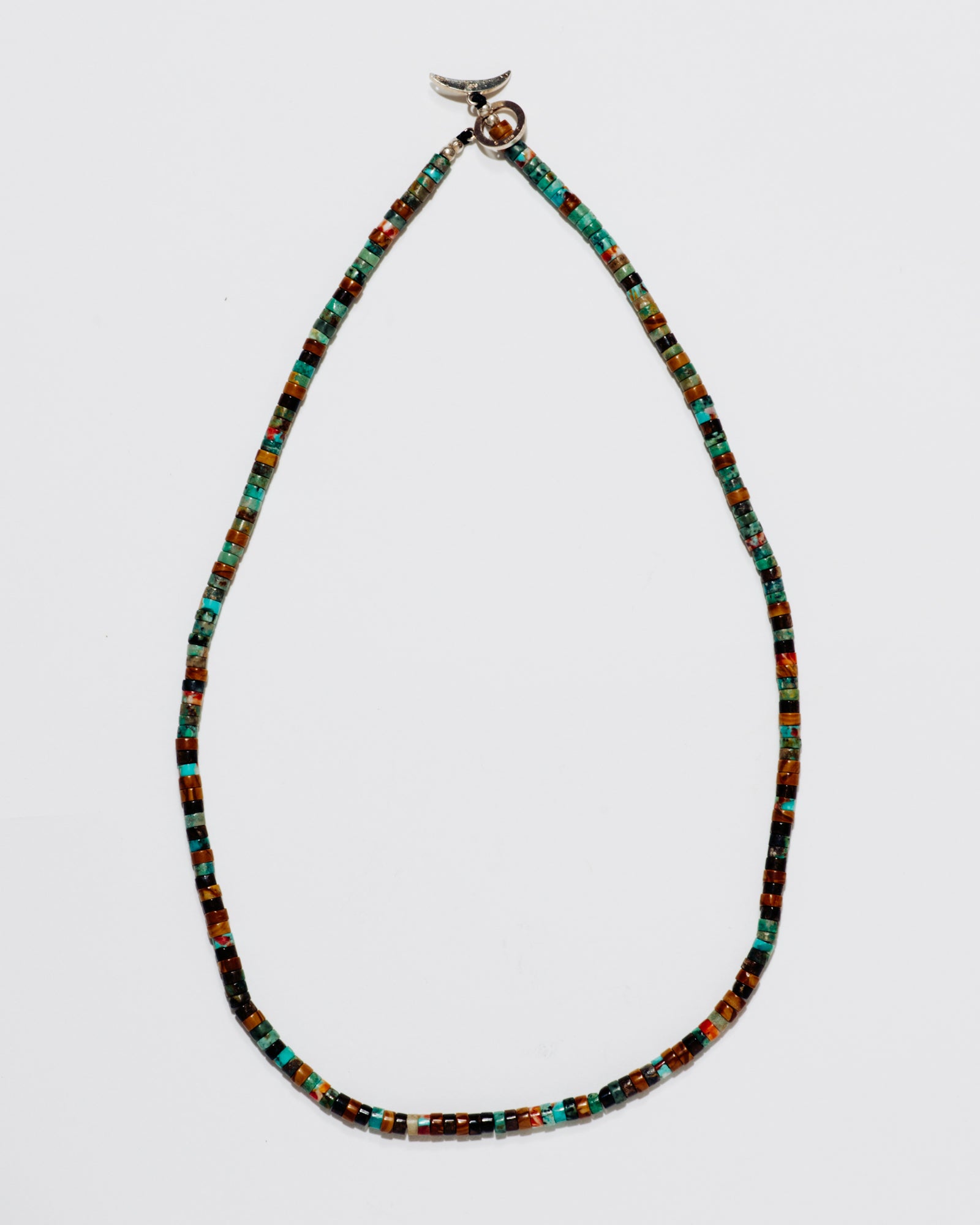 Heishi Bead Necklace with Turquoise Mix