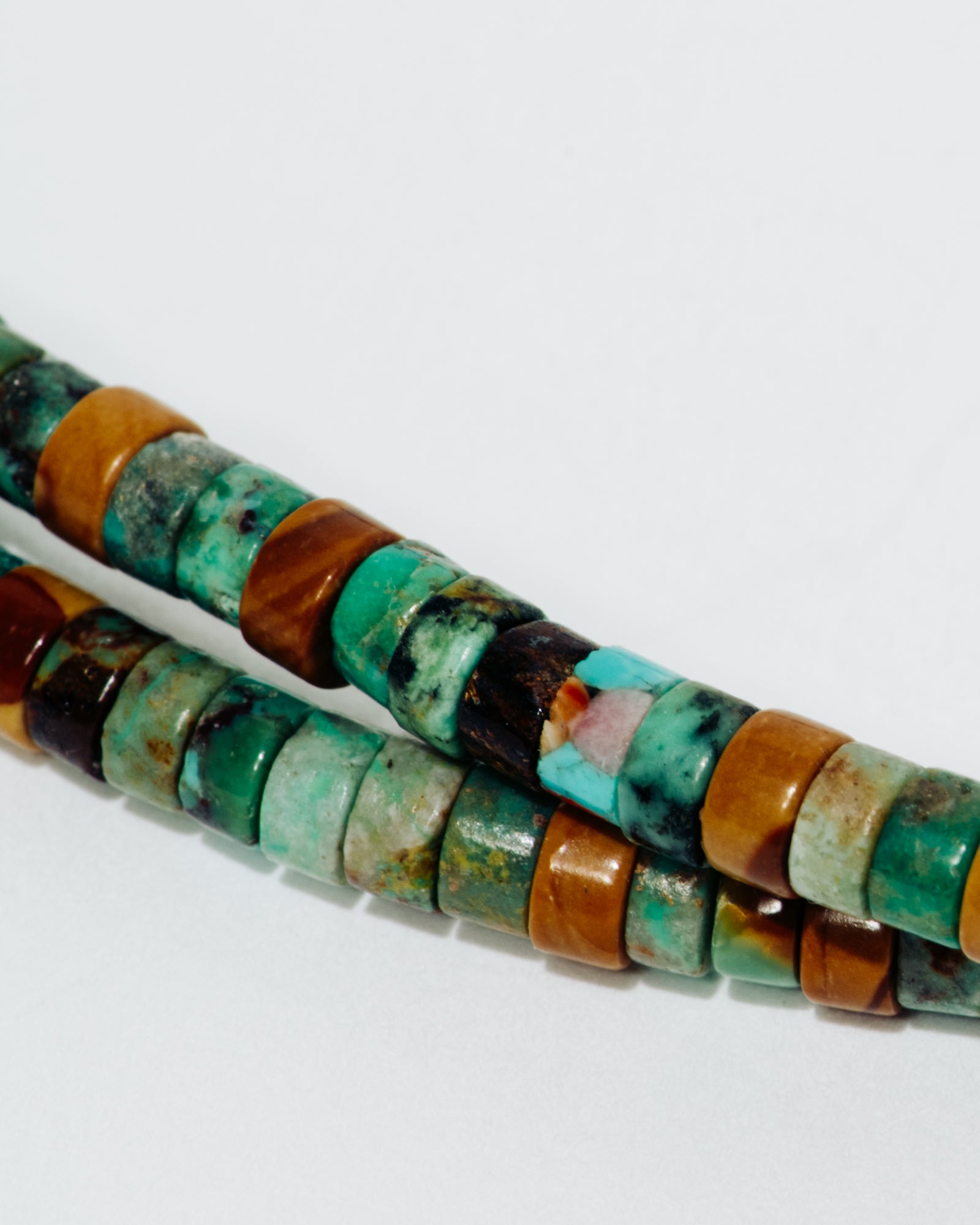 Heishi Bead Necklace with Turquoise Mix