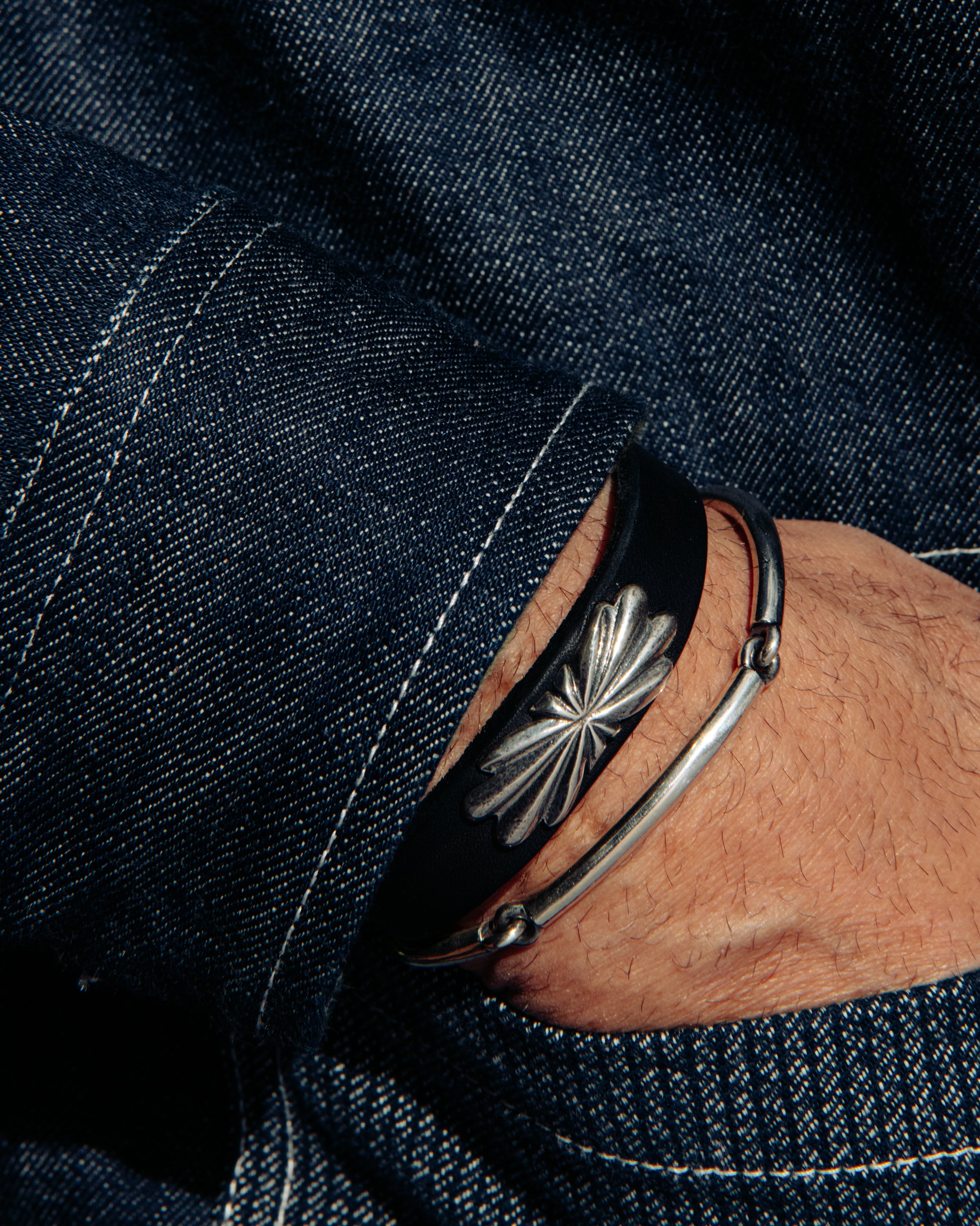 Solstice Bracelet with Polished Silver
