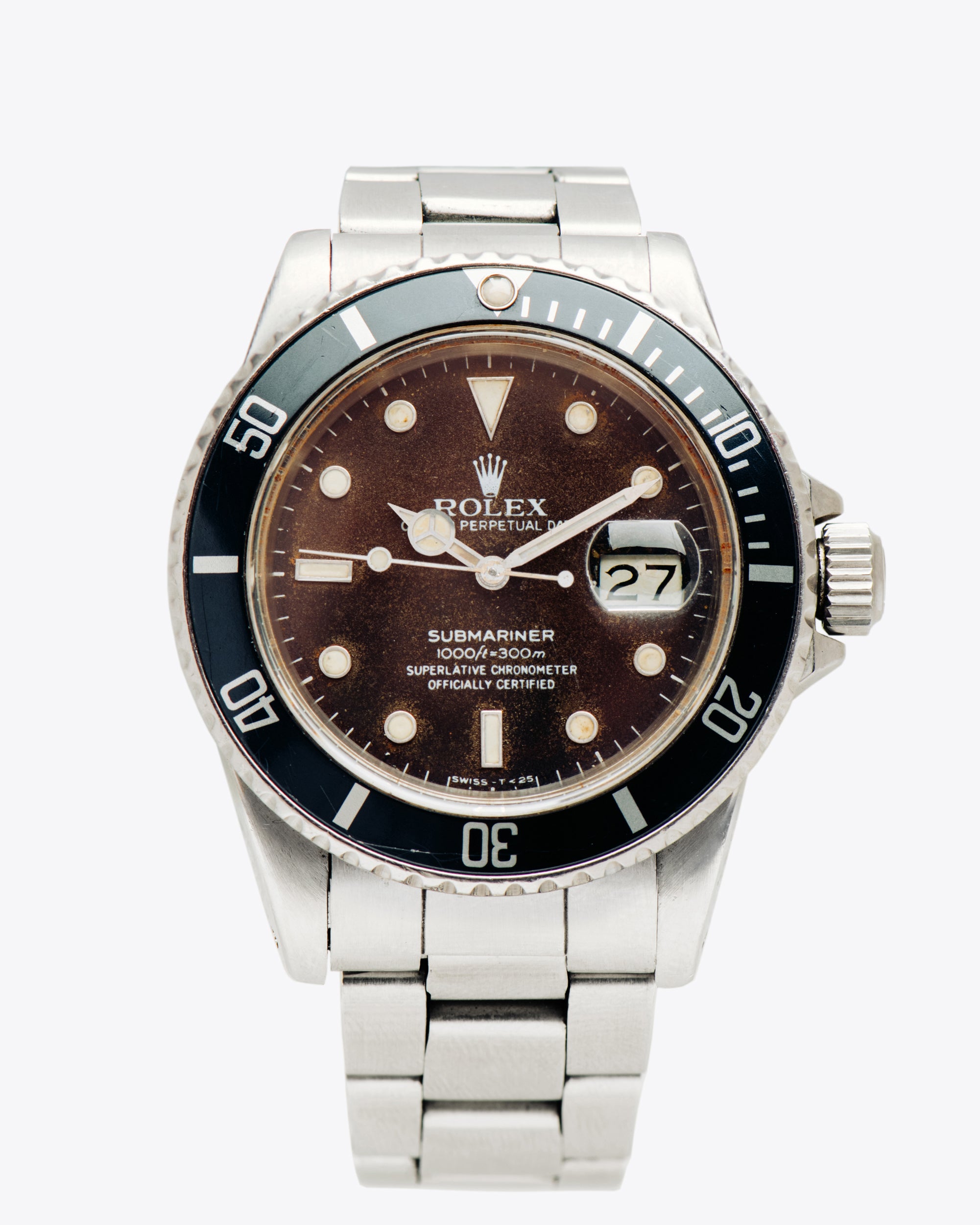 Rolex Submariner-Date 16800 Tropical Dial on Oyster Bracelet – Pcs Man of the World