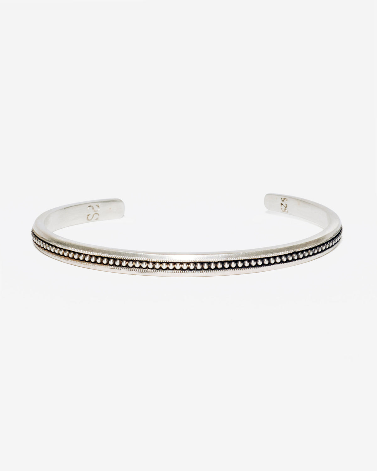 Suneera Vintage Finish Beaded Sterling Silver Cuff Bracelet