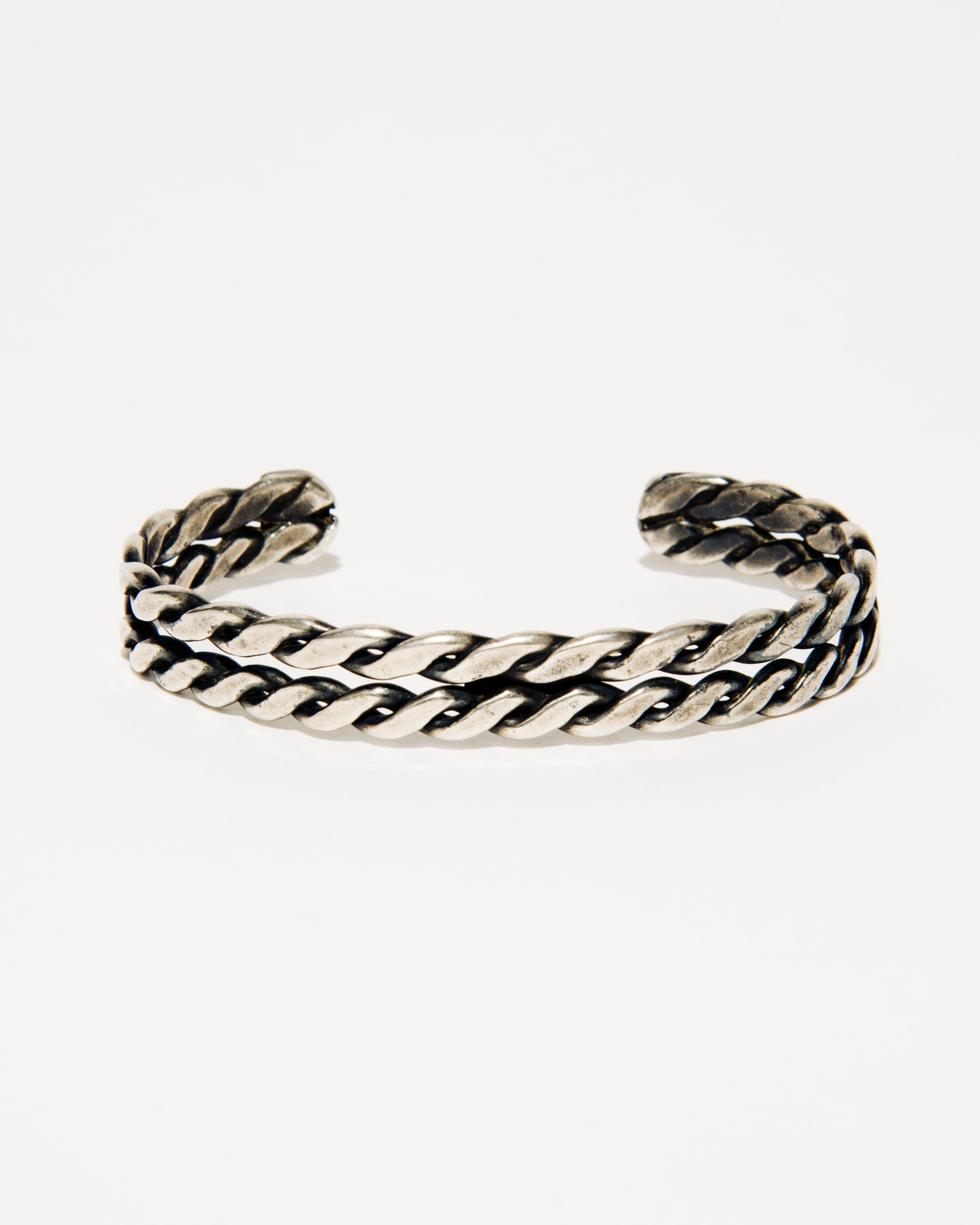 Twisted Sterling Rope Cuff