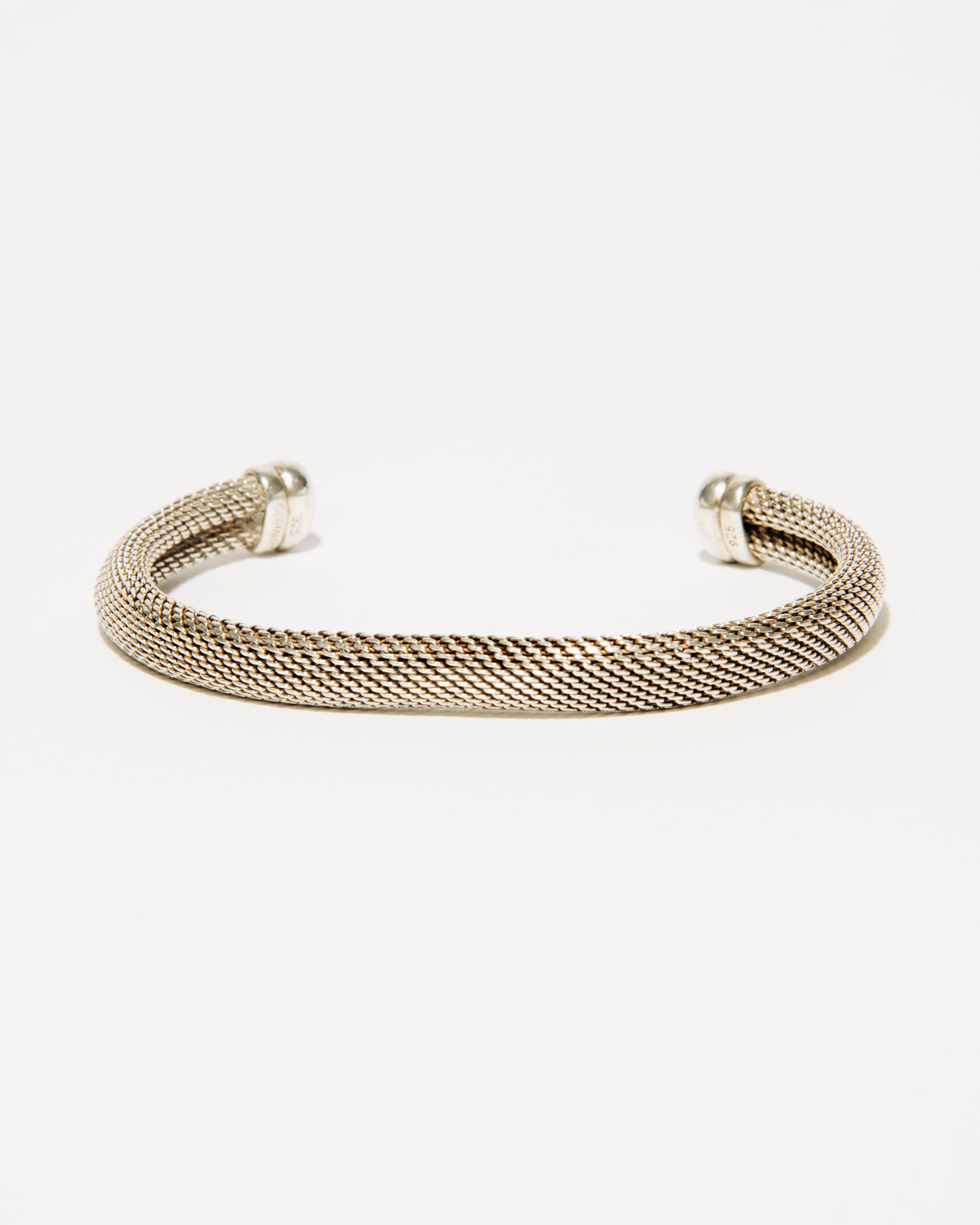 Sterling Silver Woven Mesh Cuff