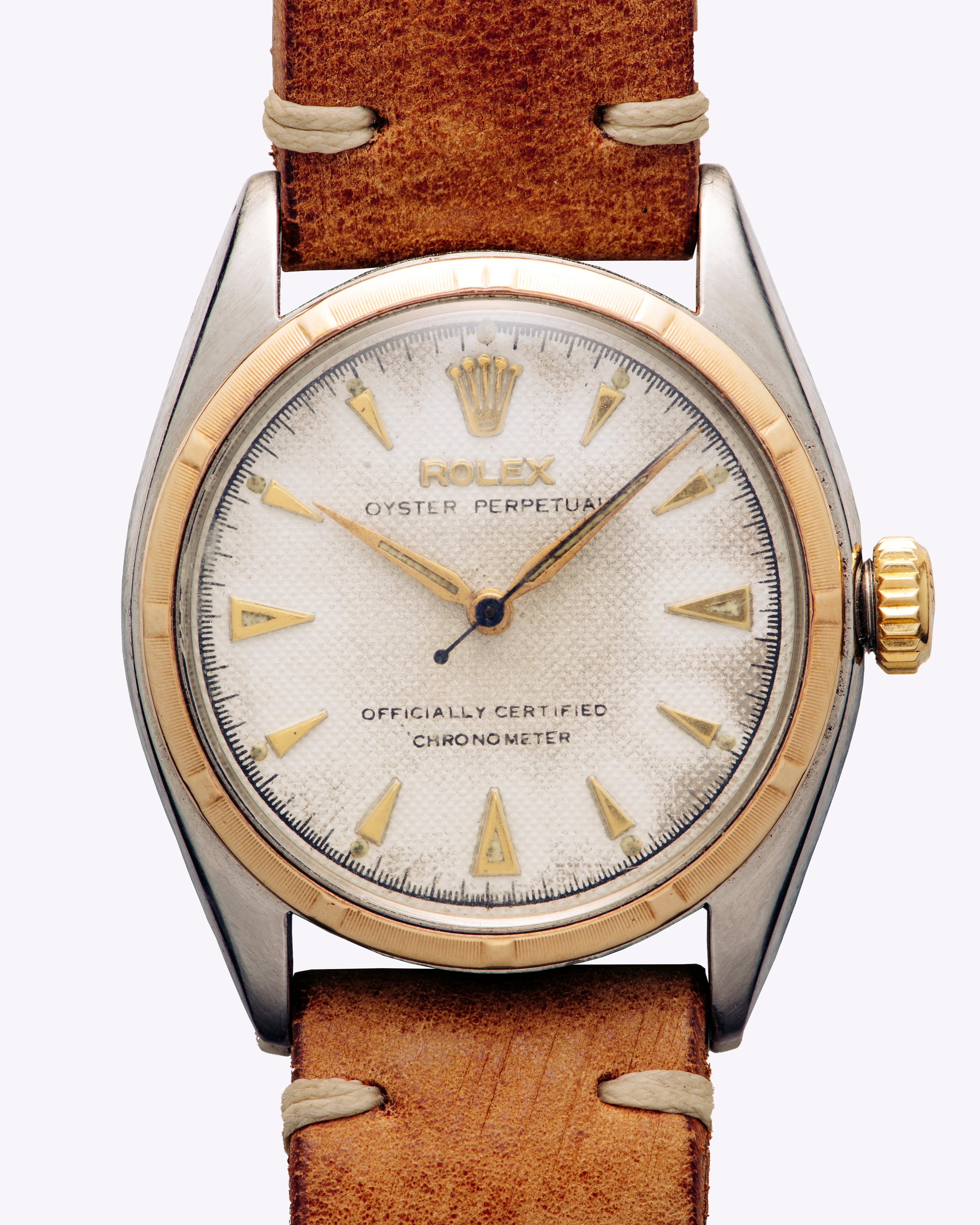 Rolex Oyster Perpetual "Big Bubbleback" on Leather Strap (1954)