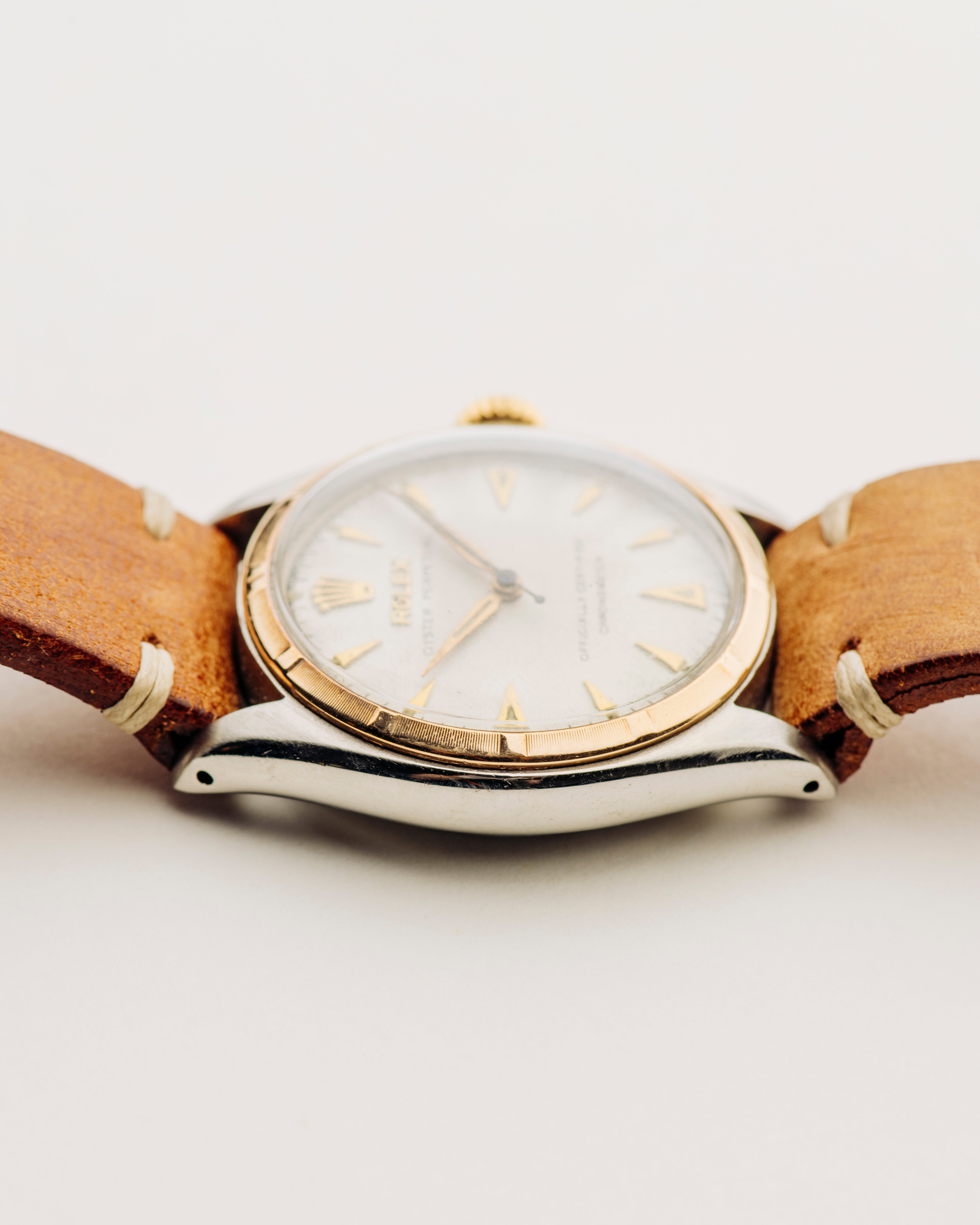 Rolex Oyster Perpetual "Big Bubbleback" on Leather Strap (1954)