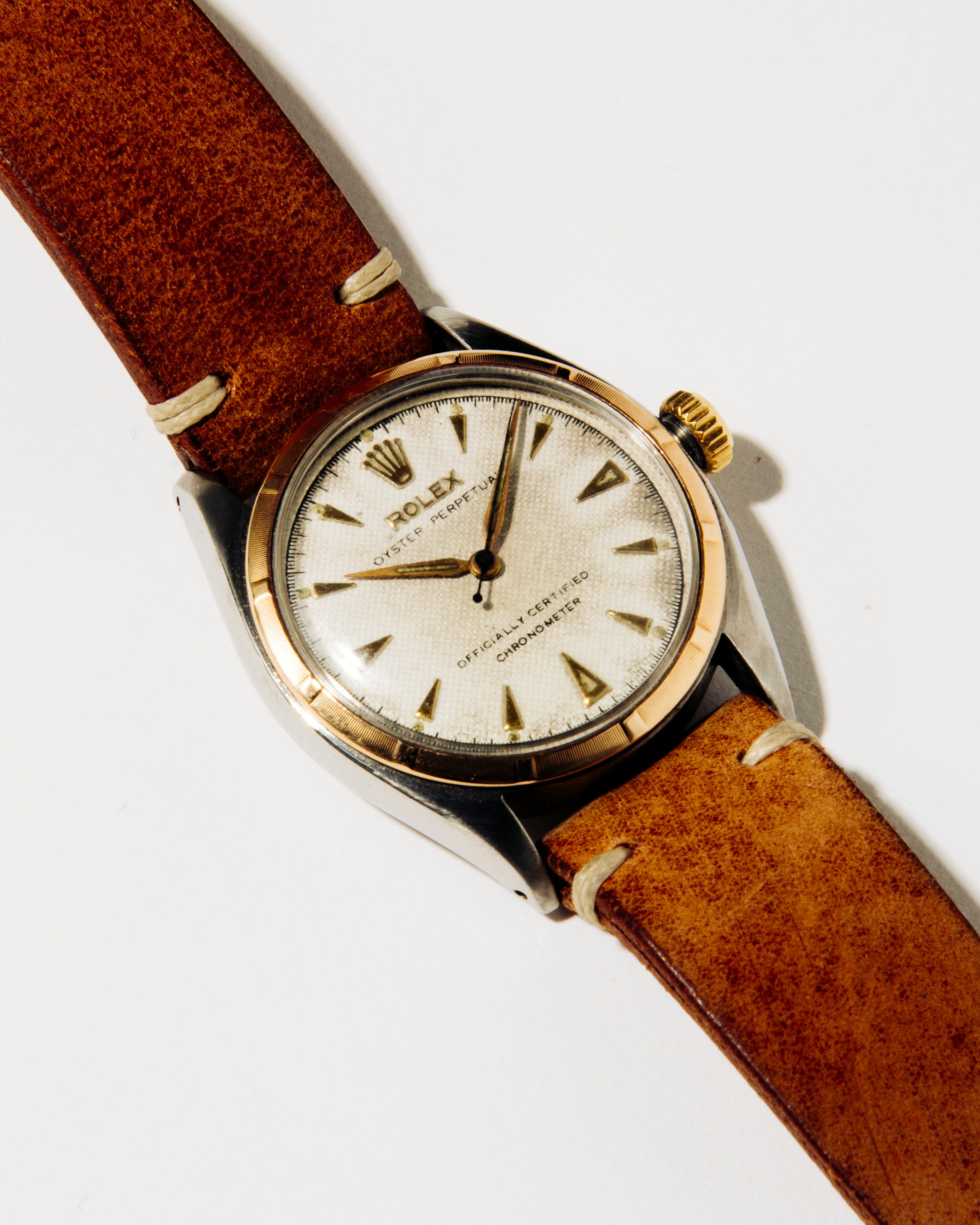 Rolex Oyster Perpetual "Big Bubbleback" on Leather Strap (1954)