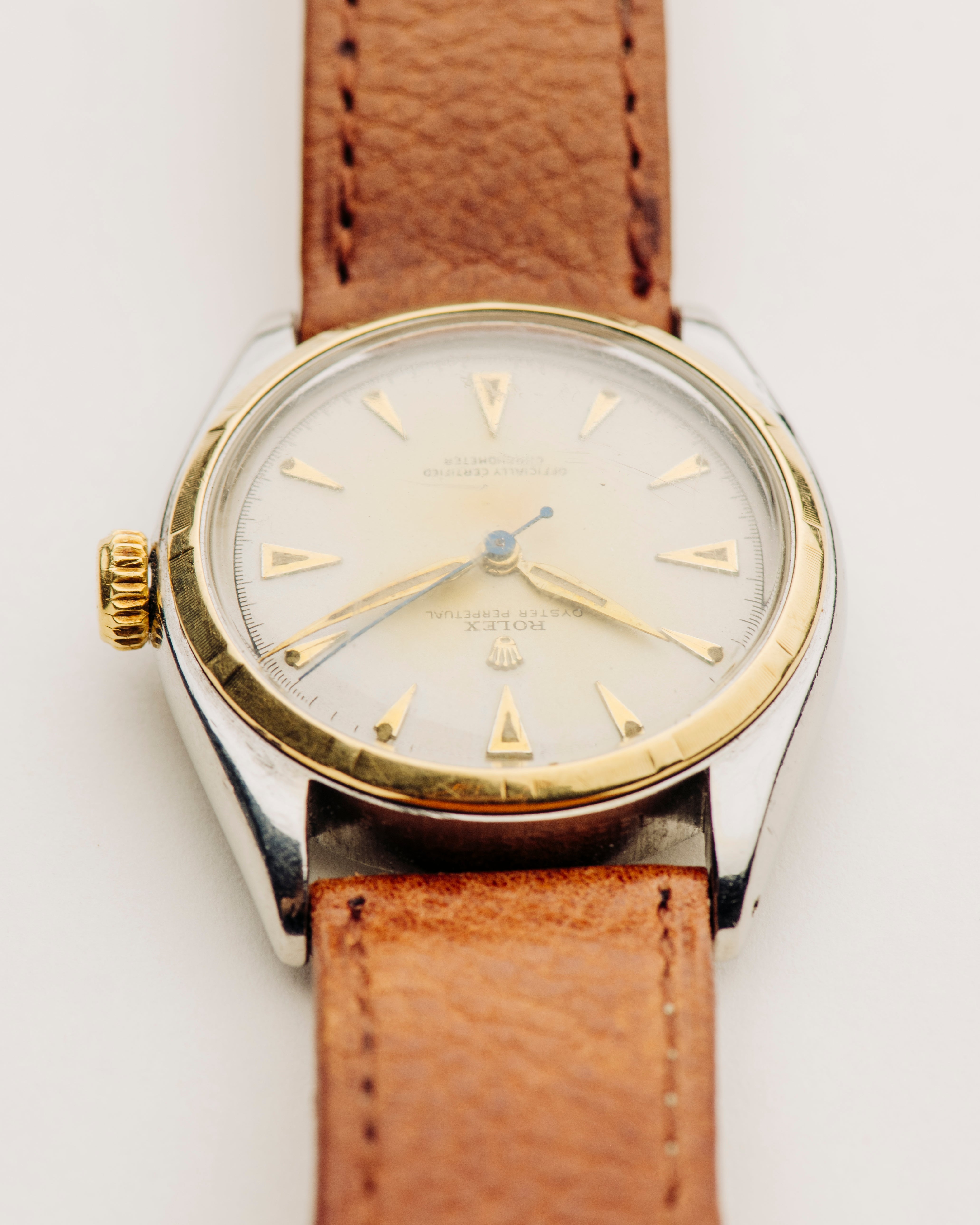 Rolex Oyster Perpetual "Big Bubbleback" on Leather Strap