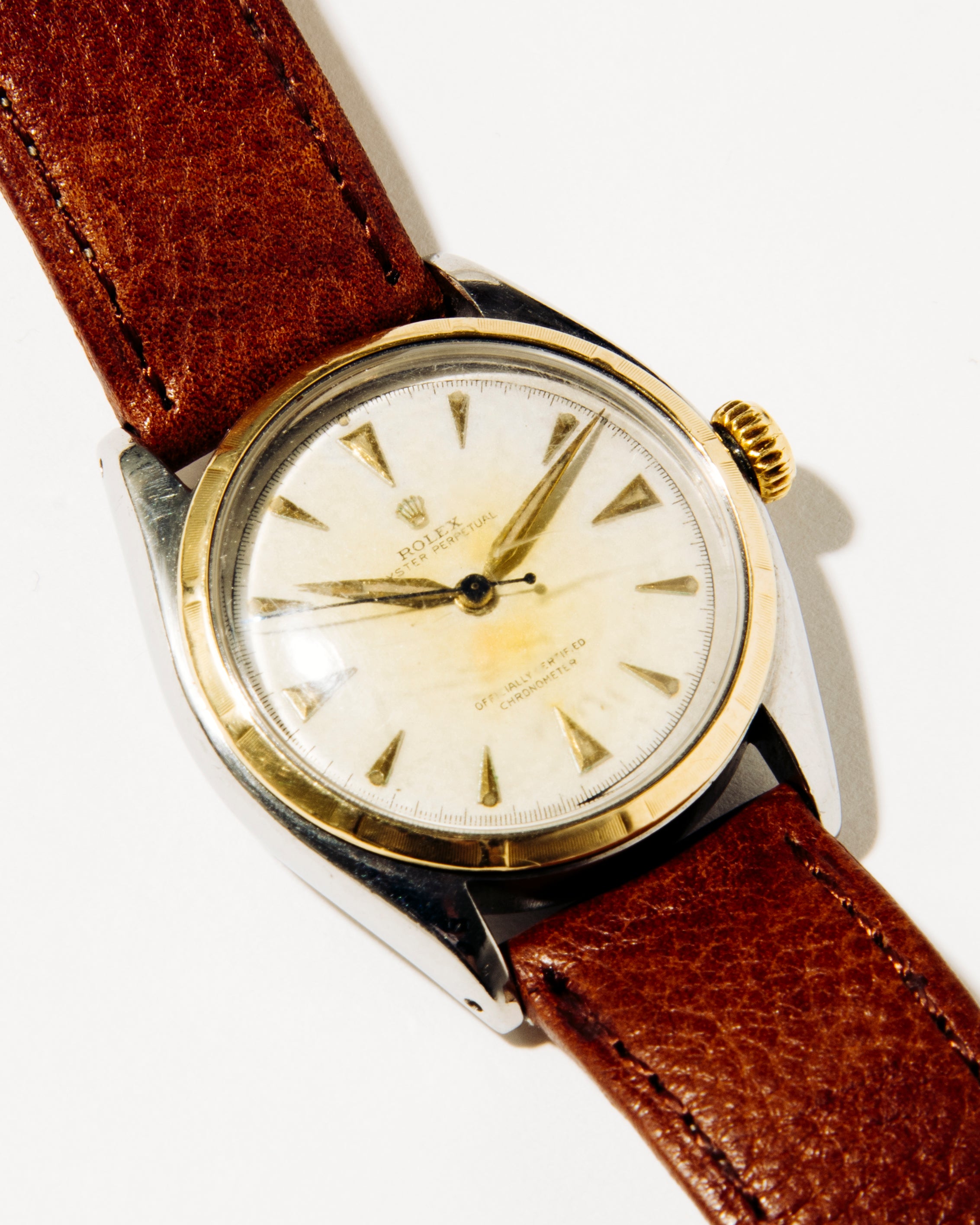 Rolex Oyster Perpetual "Big Bubbleback" on Leather Strap