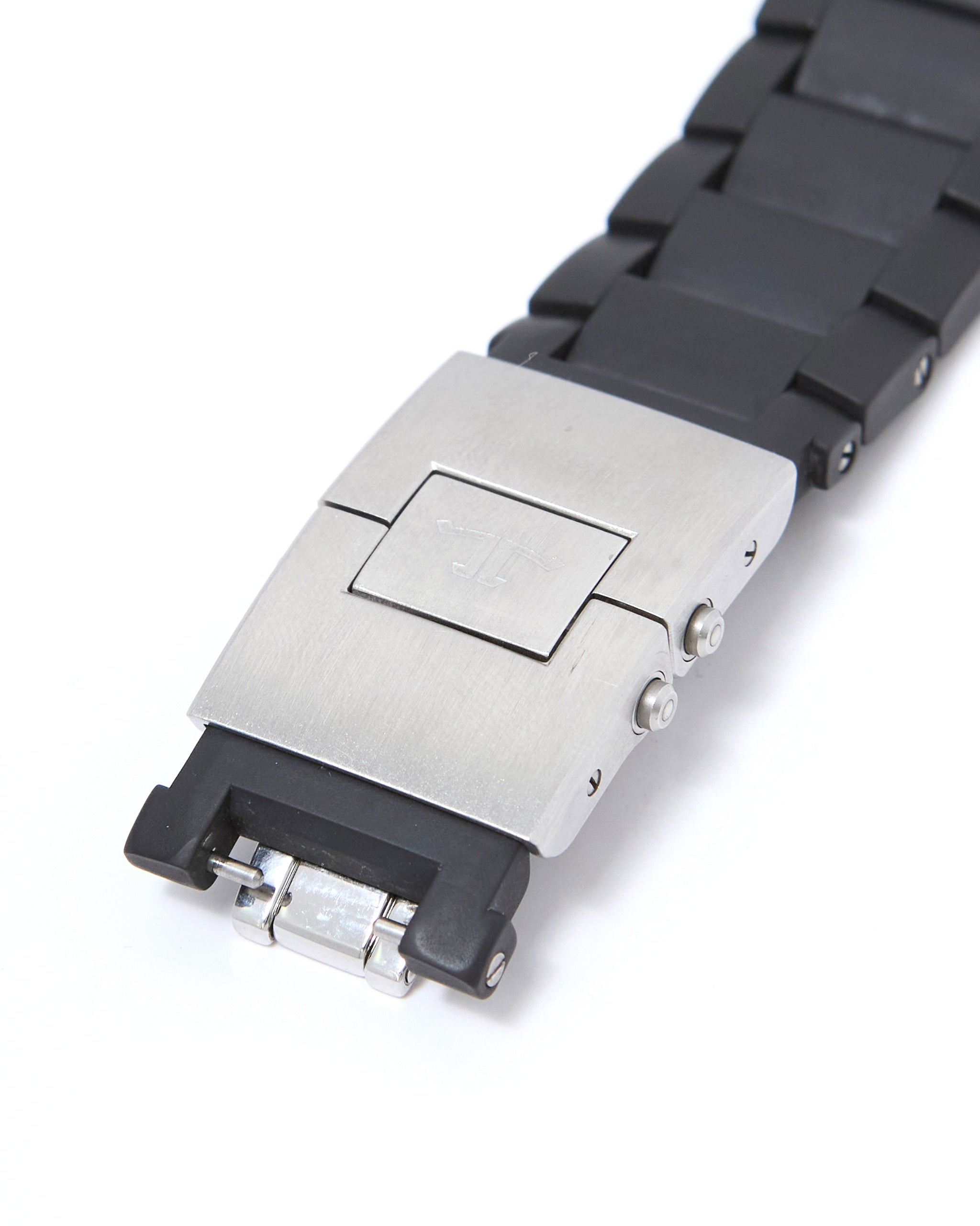 Jaeger-LeCoultre Reverso Squadra Hometime 230.8.77 Automatic in Steel Case on Rubber Bracelet