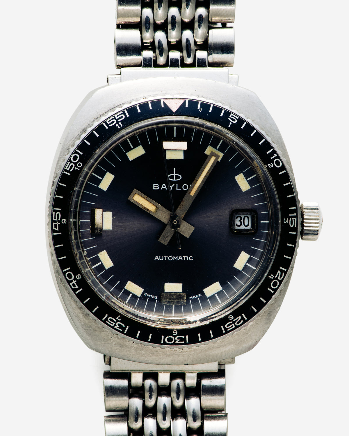 Vintage Baylor AS 1951 Skin Diver Men\'s Automatic Wristwatch 1950/51 Steel Vintage Baylor Automatic Diver Watch 600ft WR 36mm Steel main image 3
