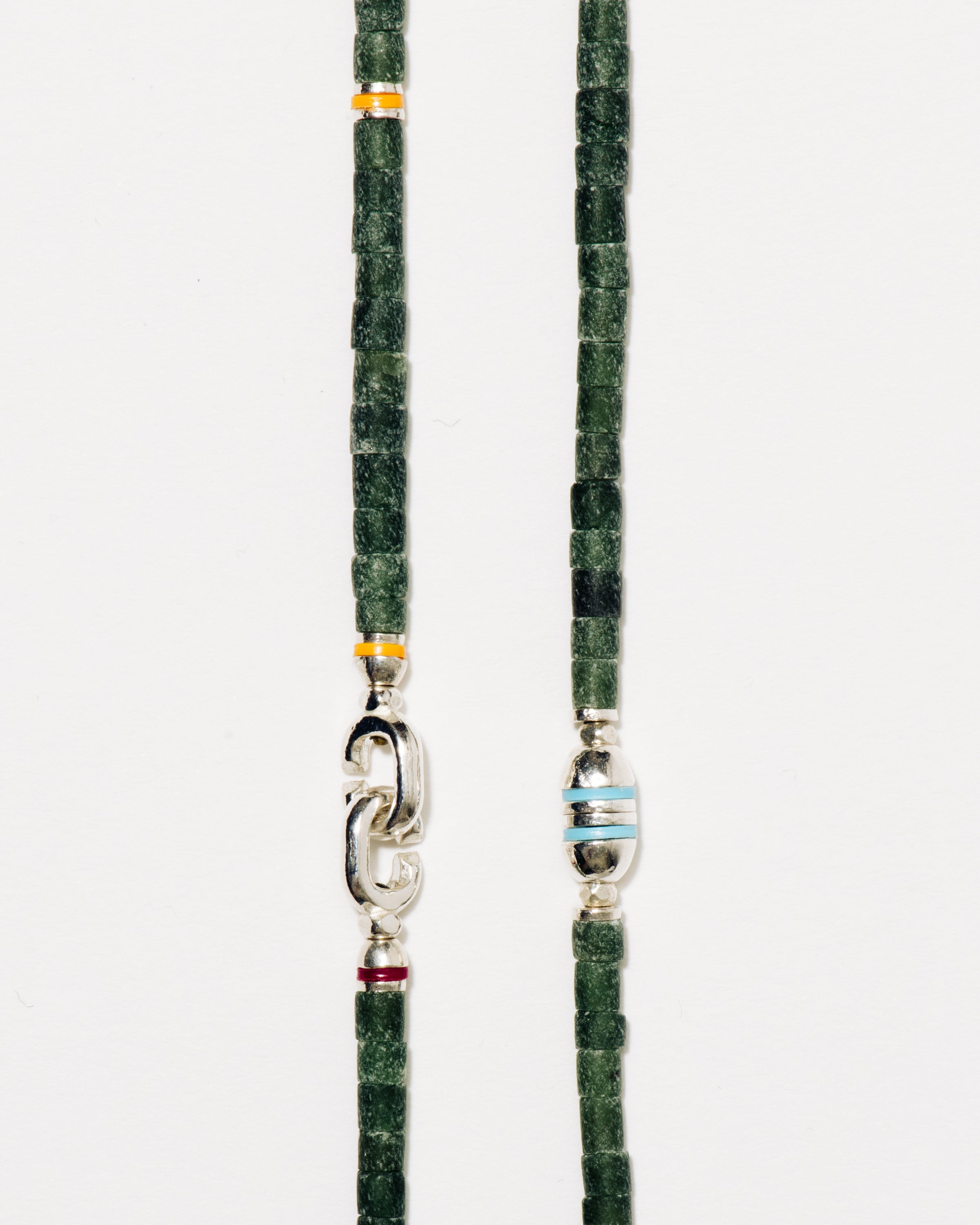 Cherish Necklace with Dark Green Afghan Jade