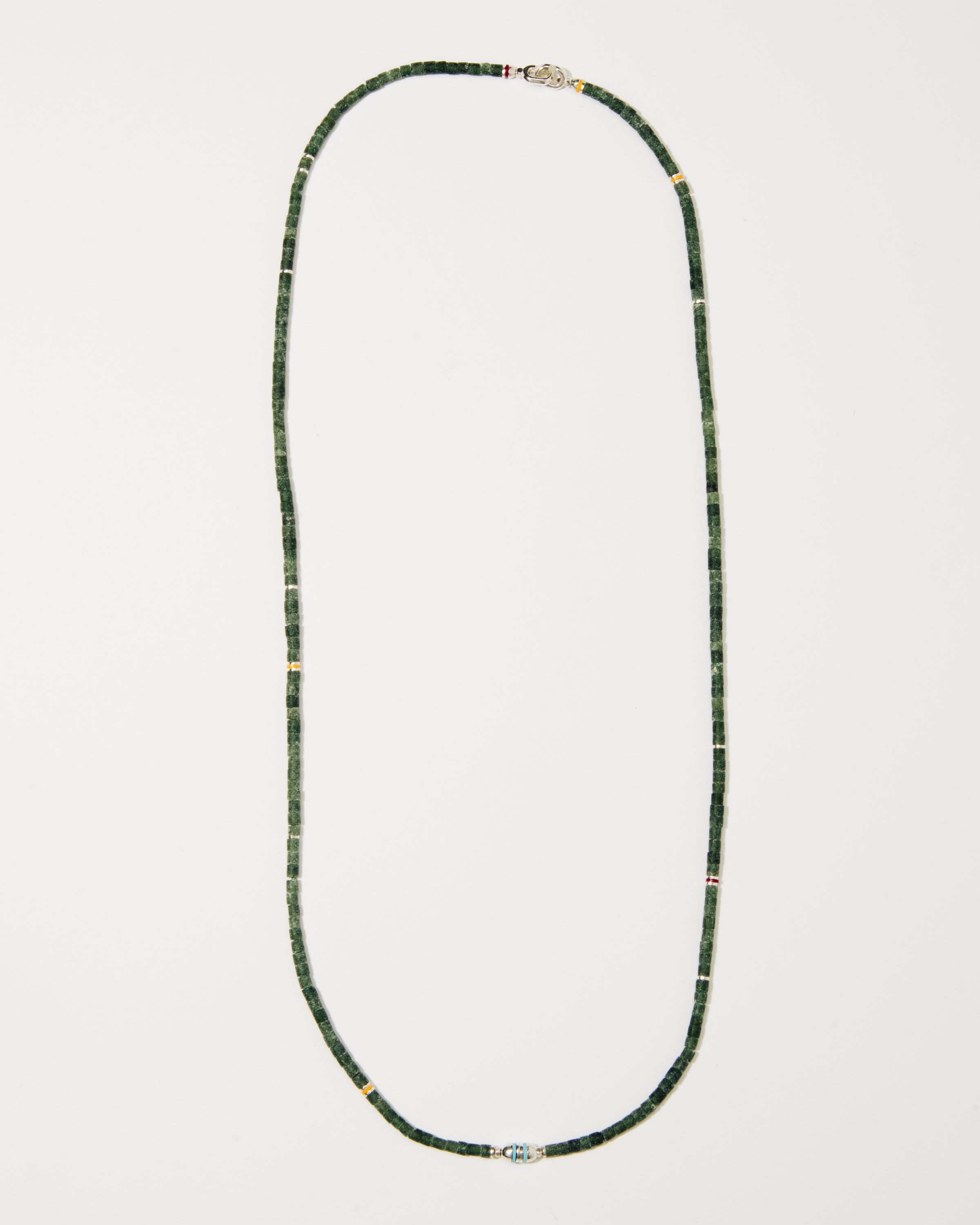 Cherish Necklace with Dark Green Afghan Jade