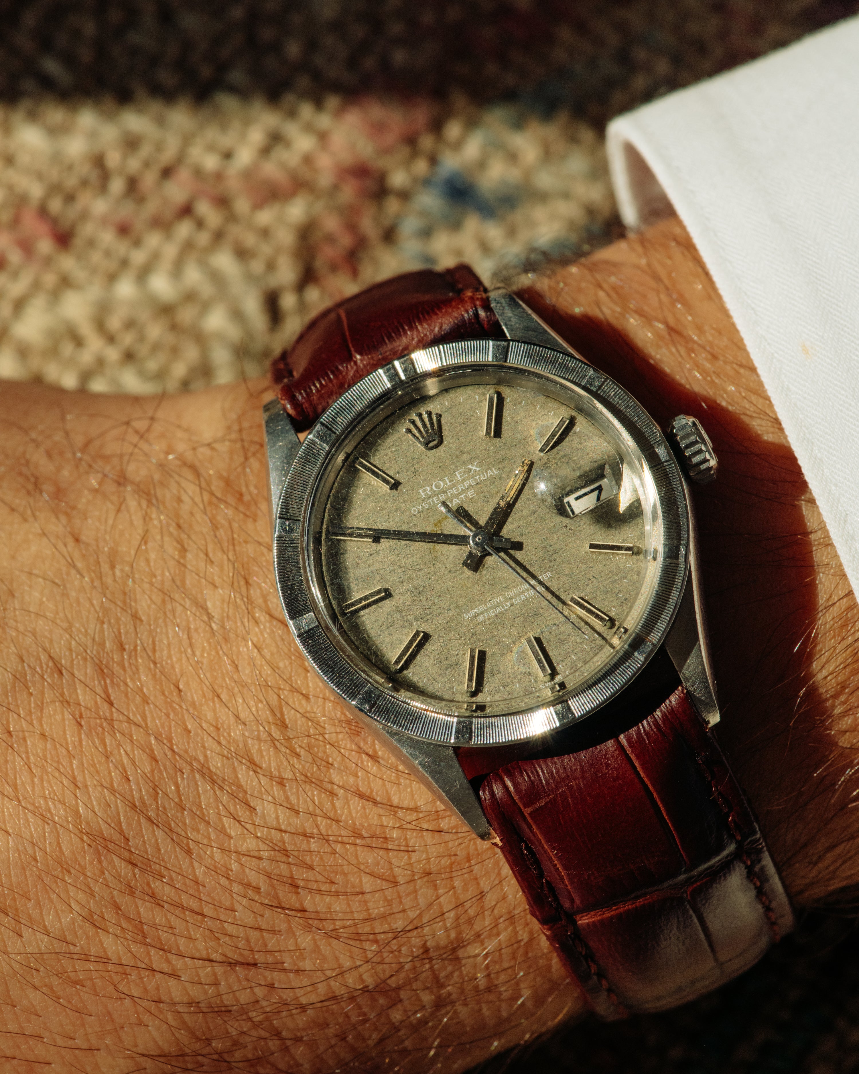 Rolex Oyster Perpetual Date on Leather Strap